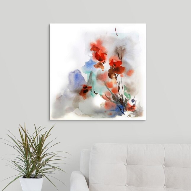 GreatBigCanvas Fall Flowers by Canot Stop Canv 24-in H x 24-in W ...