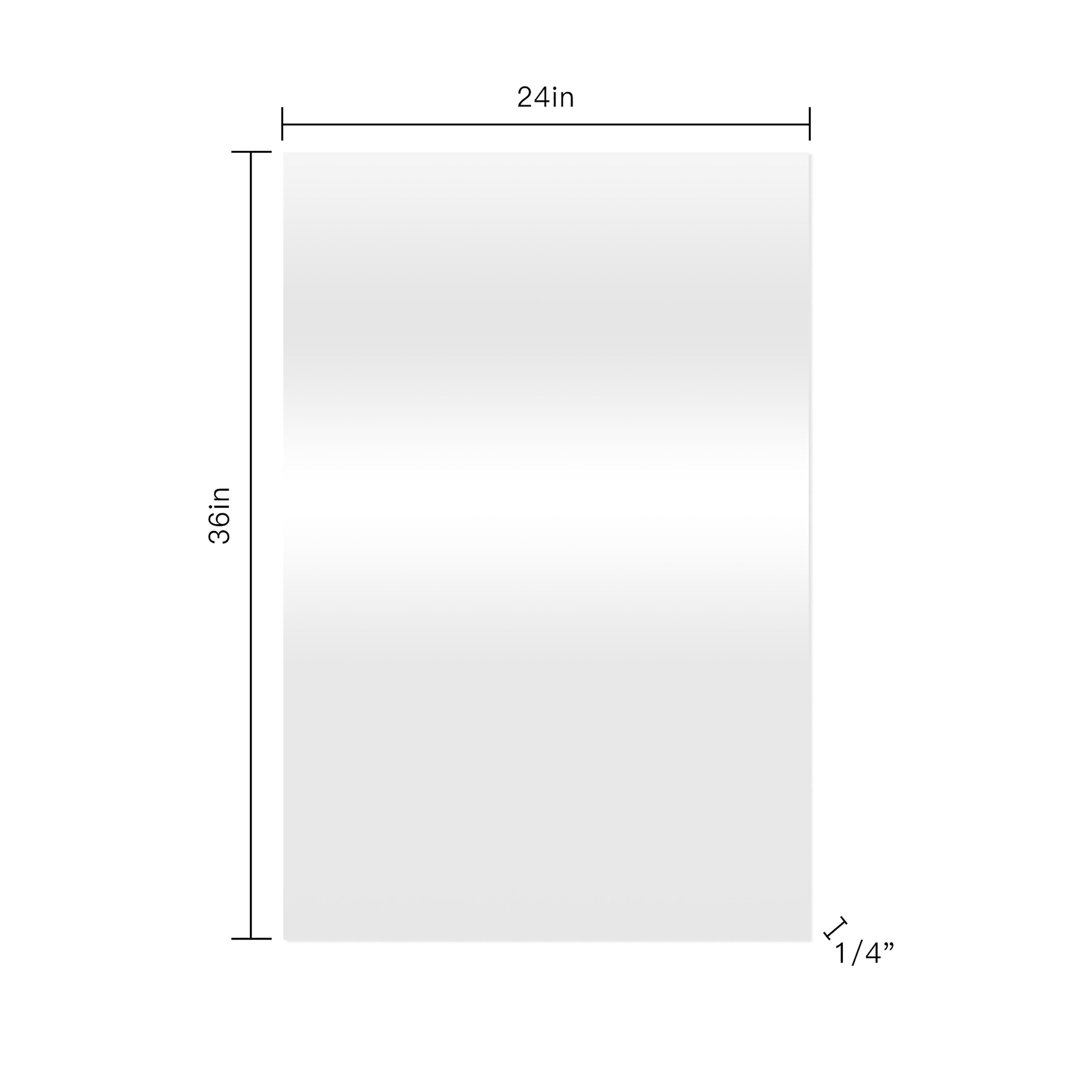 Project Source 24-in W x 36-in H Silver Polished Frameless Wall Mirror ...