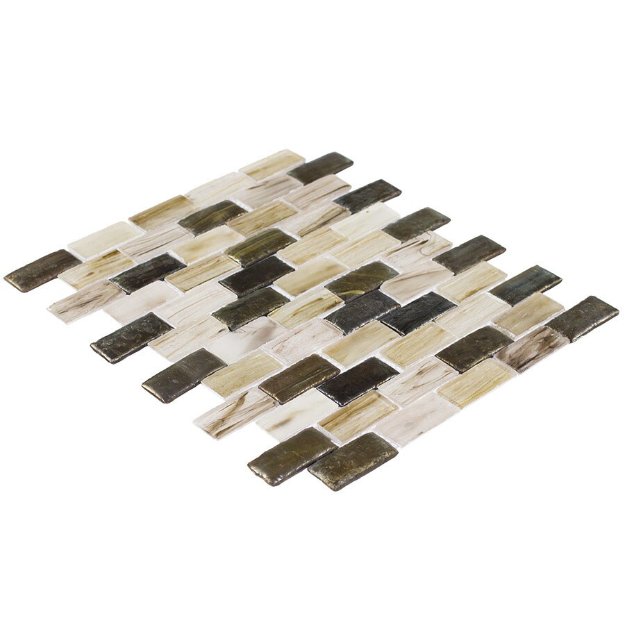 Elida Ceramica Melted Earth 12 In X 12 In Glossy Glass Brick Wall Tile At 5760