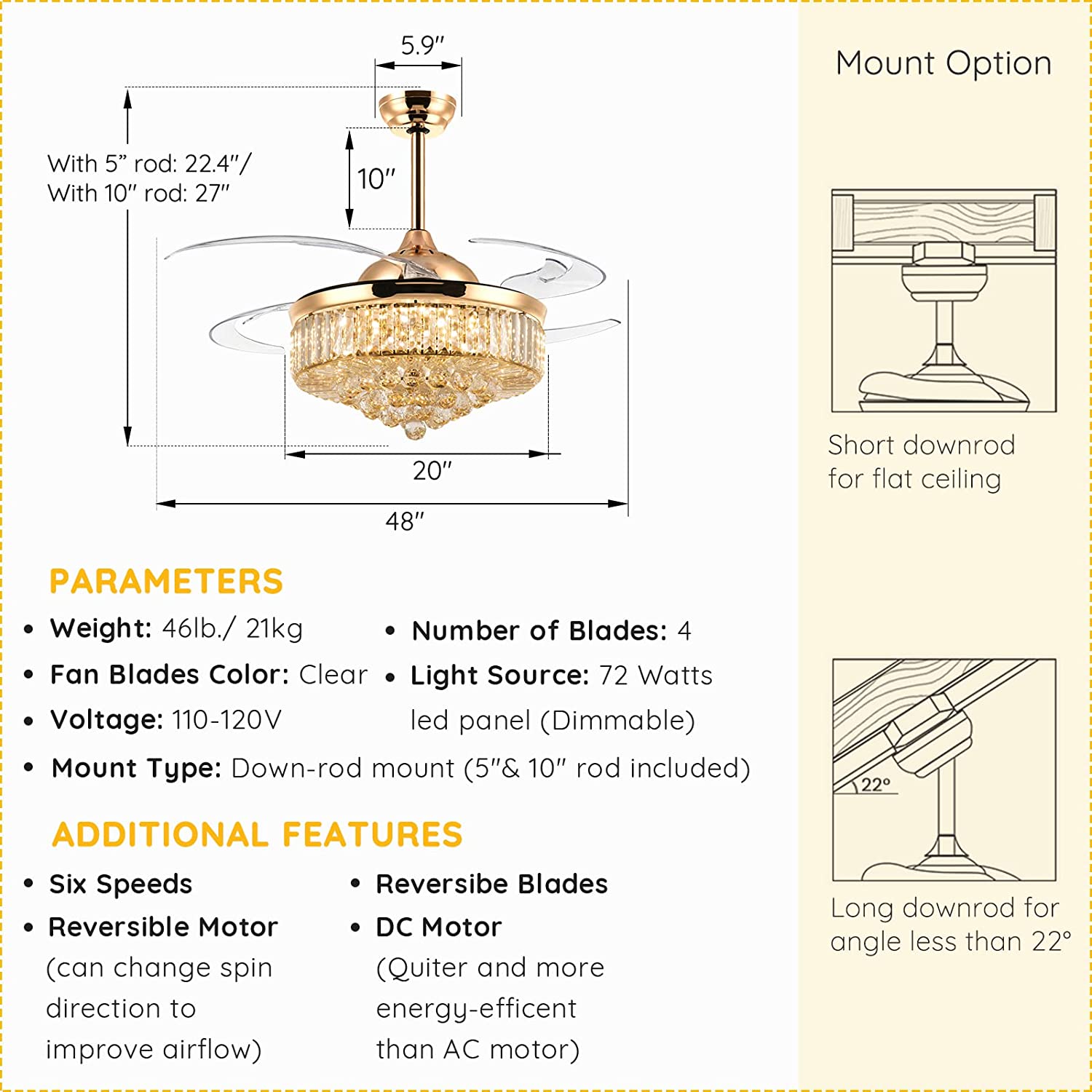 Antoine LSBD-15 Ceiling-Fans - View #3