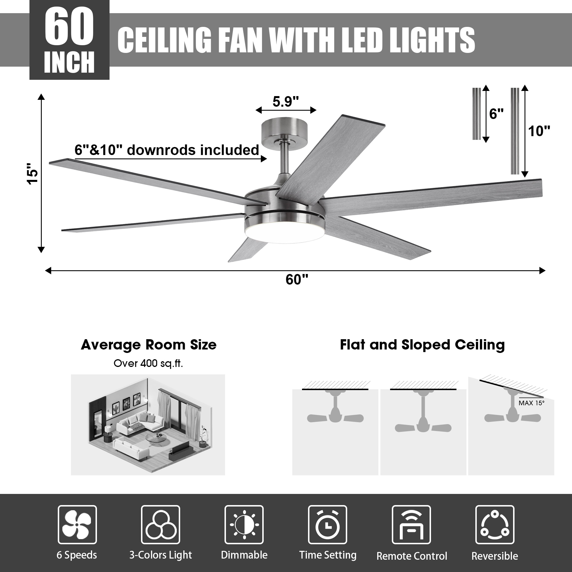 VACZON VZA01A113BN Ceiling-Fans - View #6