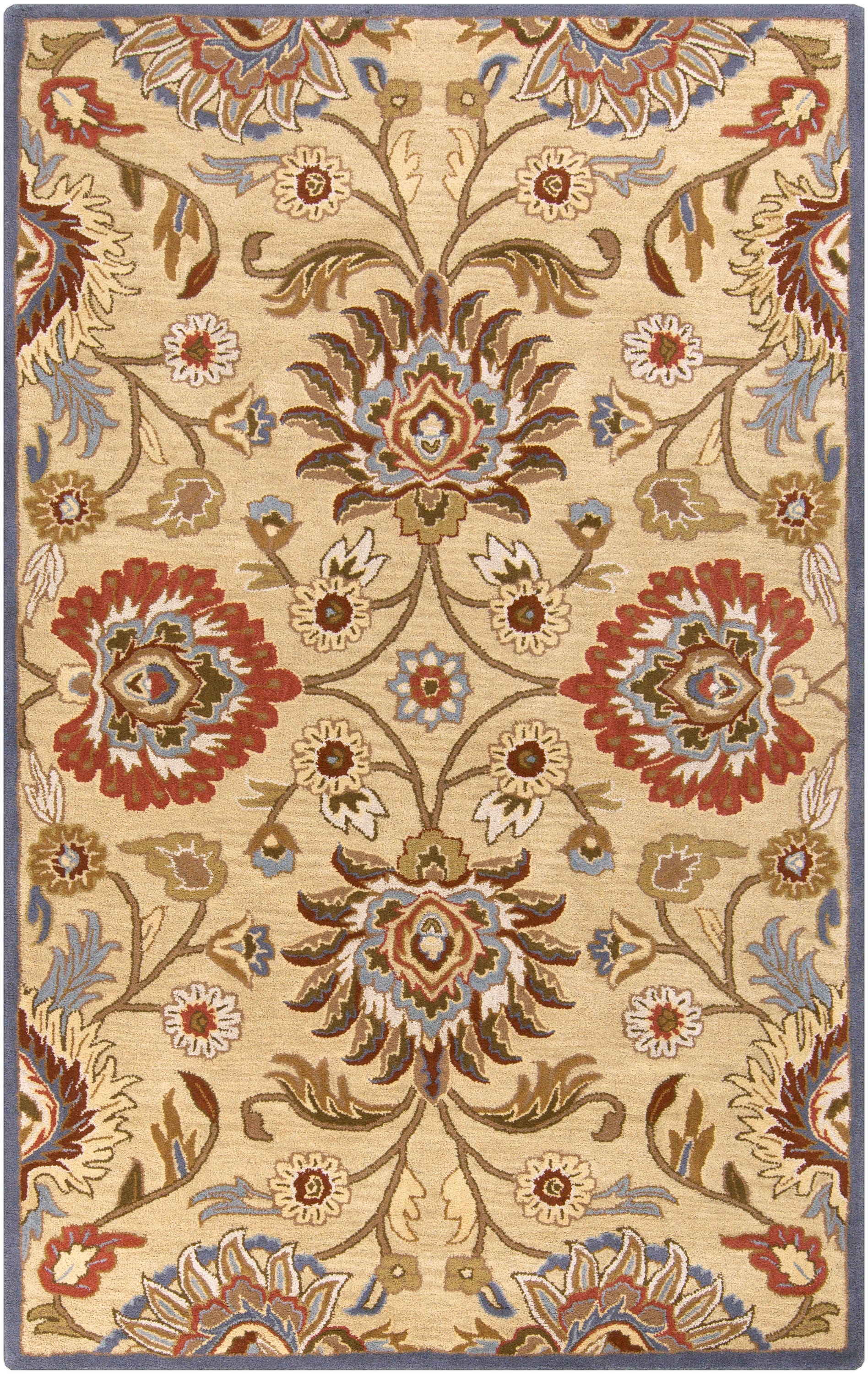 Livabliss CAE1116-7696 Caesar 8 x 10 (ft) Tufted Wool Ivory Rectangular Indoor Border Oriental Area rug
