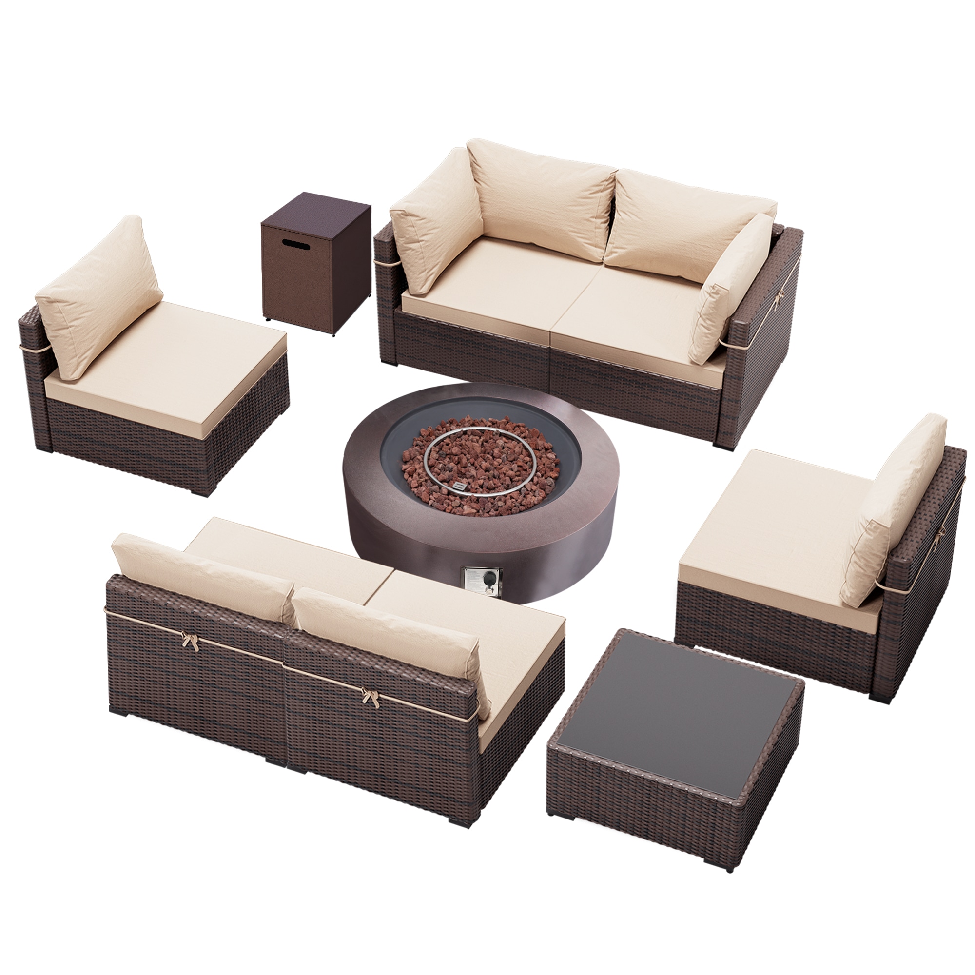 UPHA PL-2CZ-42TPBR-Z1 Patio-Conversation-Sets - View #2