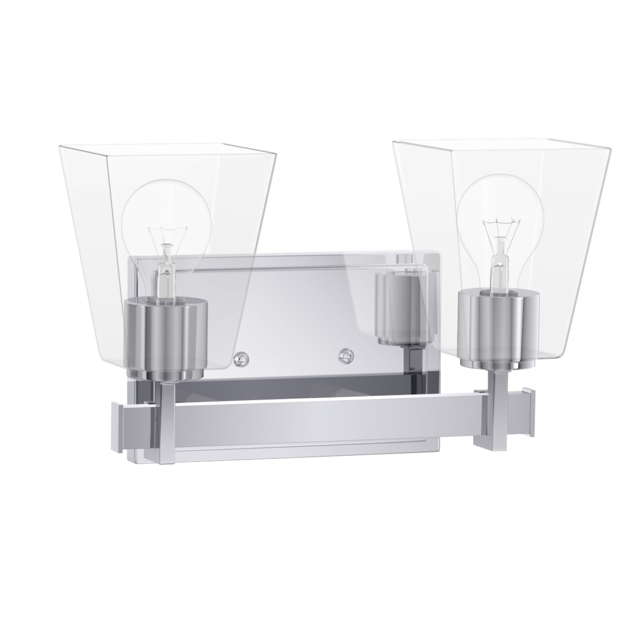 Signature Hardware 442488 Hoxton 12.875-in 2 -Light Chrome Modern/contemporary Vanity light