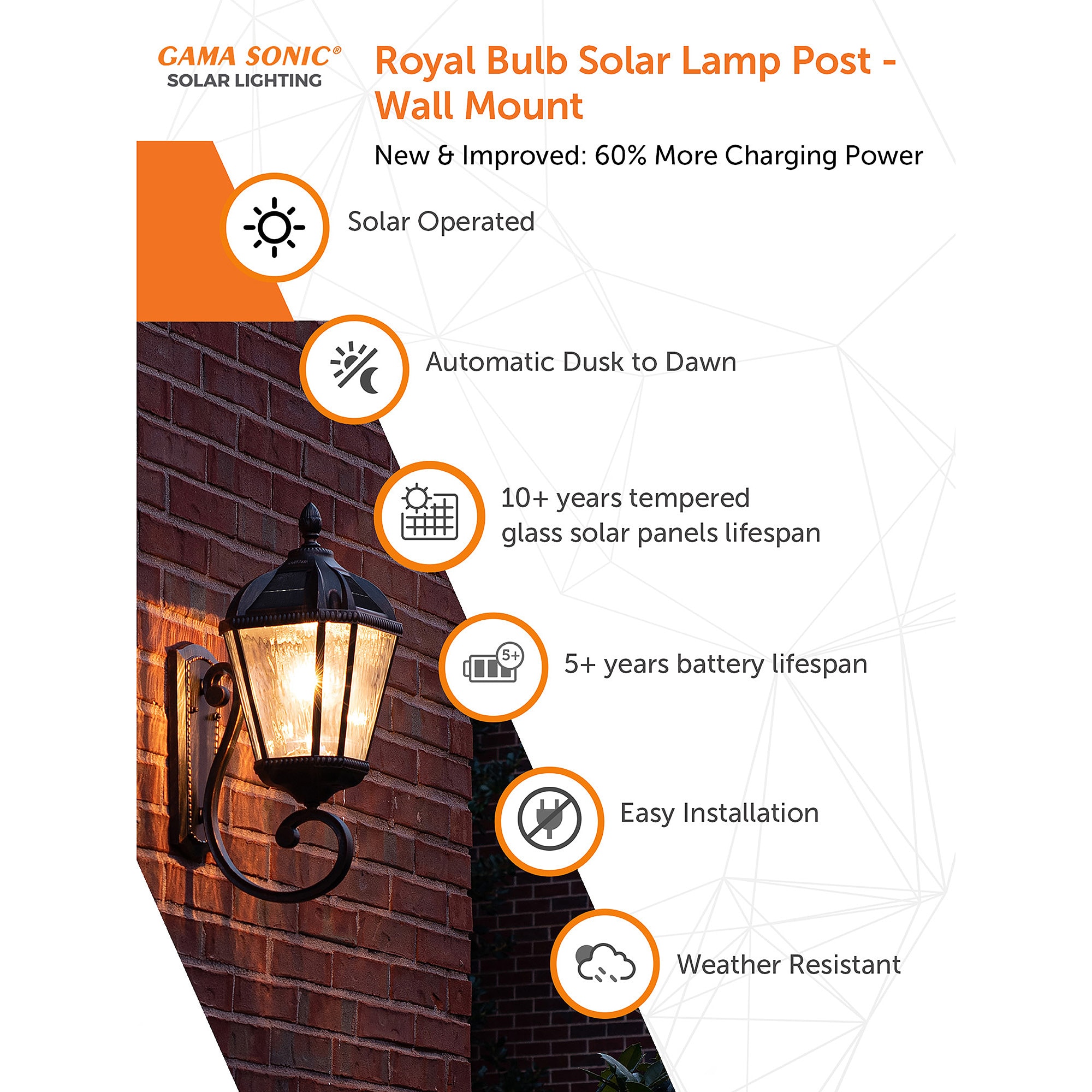 Gama Sonic GS-98B-W-BB Outdoor-Wall-Lighting - View #3