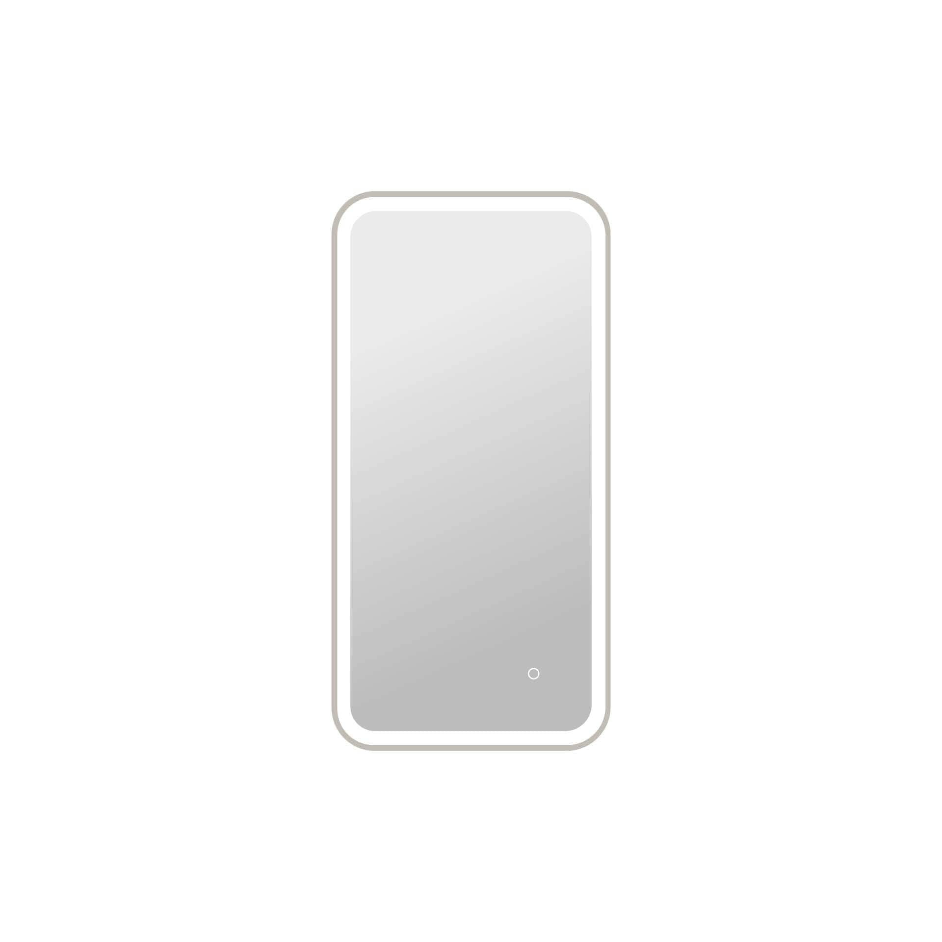 Simply Living Home Seraphine 40 inch Rectangle LED Front and Backlit Wall Mirror in Silver