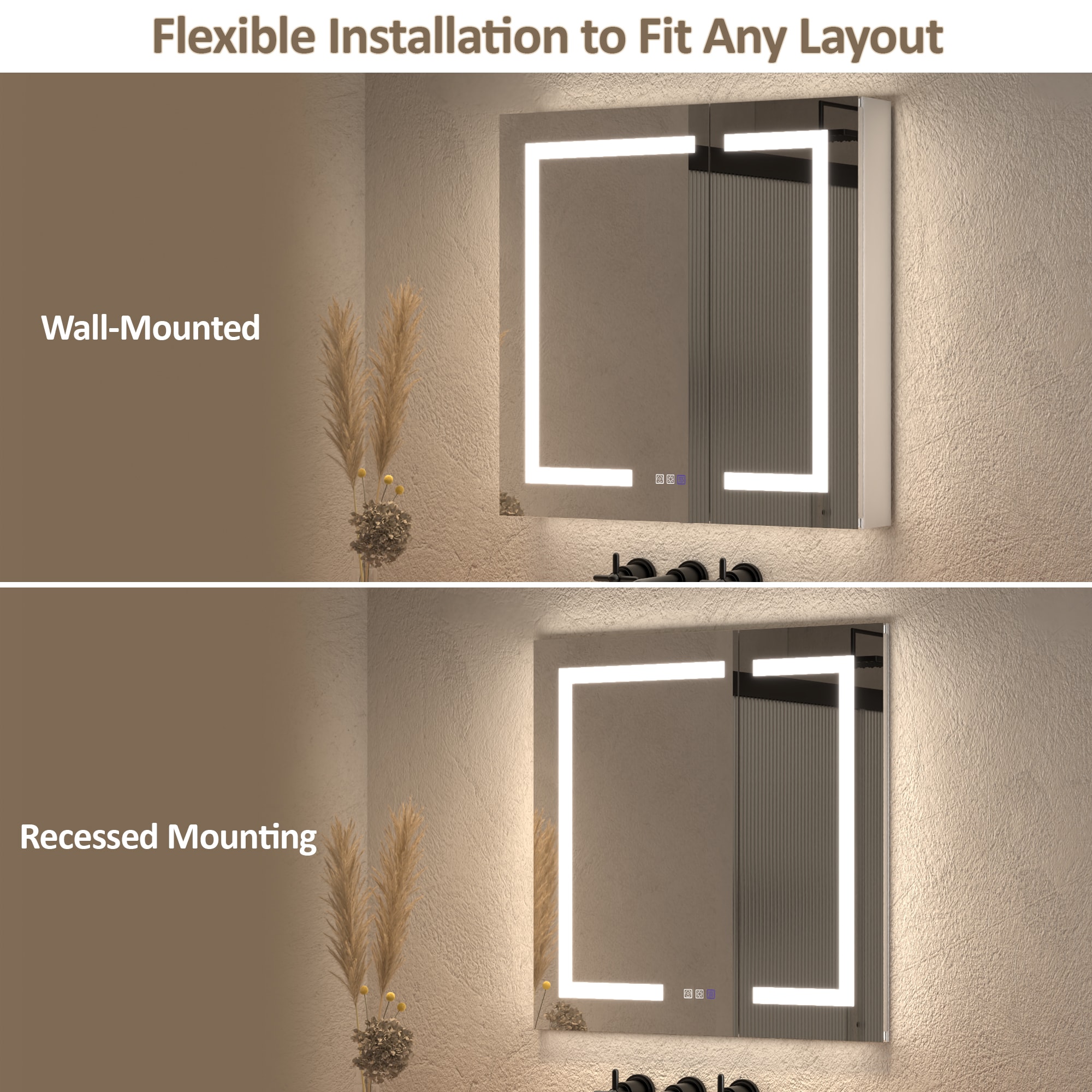 ExBrite LWSDHMC3030V3 Bathroom-Medicine-Cabinets - View #15