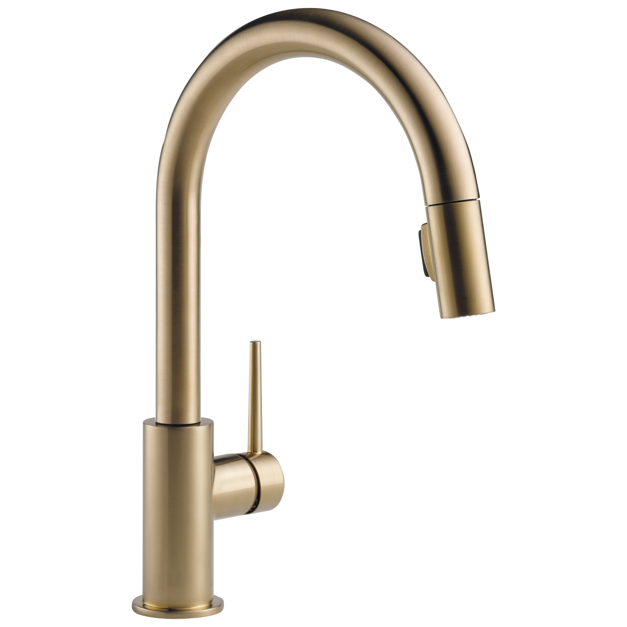 Delta Trinsic Gold Champagne Bronze Single Handle Deck-mount Pull-down Kitchen Faucet with Sprayer
