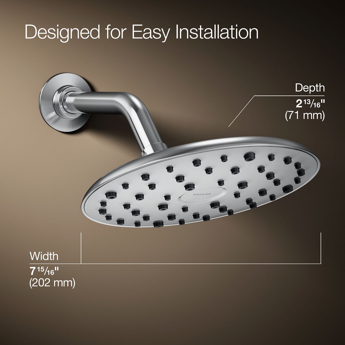 KOHLER REC29998-G-CP Fixed-Showerhead - View #3