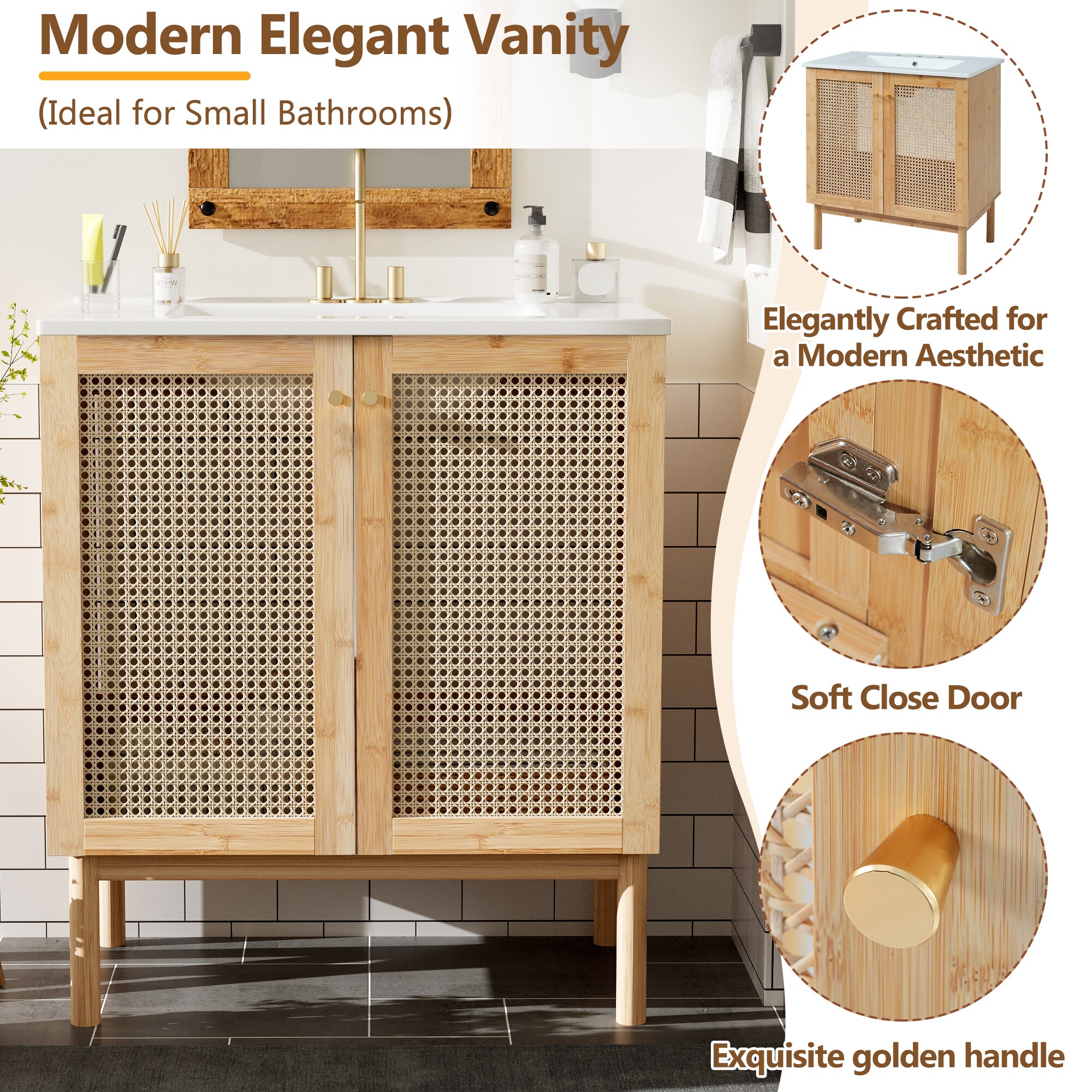 Homy Casa BVNO-W30-OK Bath-Vanity-Combo - View #7