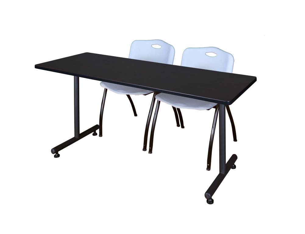 Regency MKTRCT6630MW47GY Training Brown 4-Person Training Table (66-in W x 29-in H)