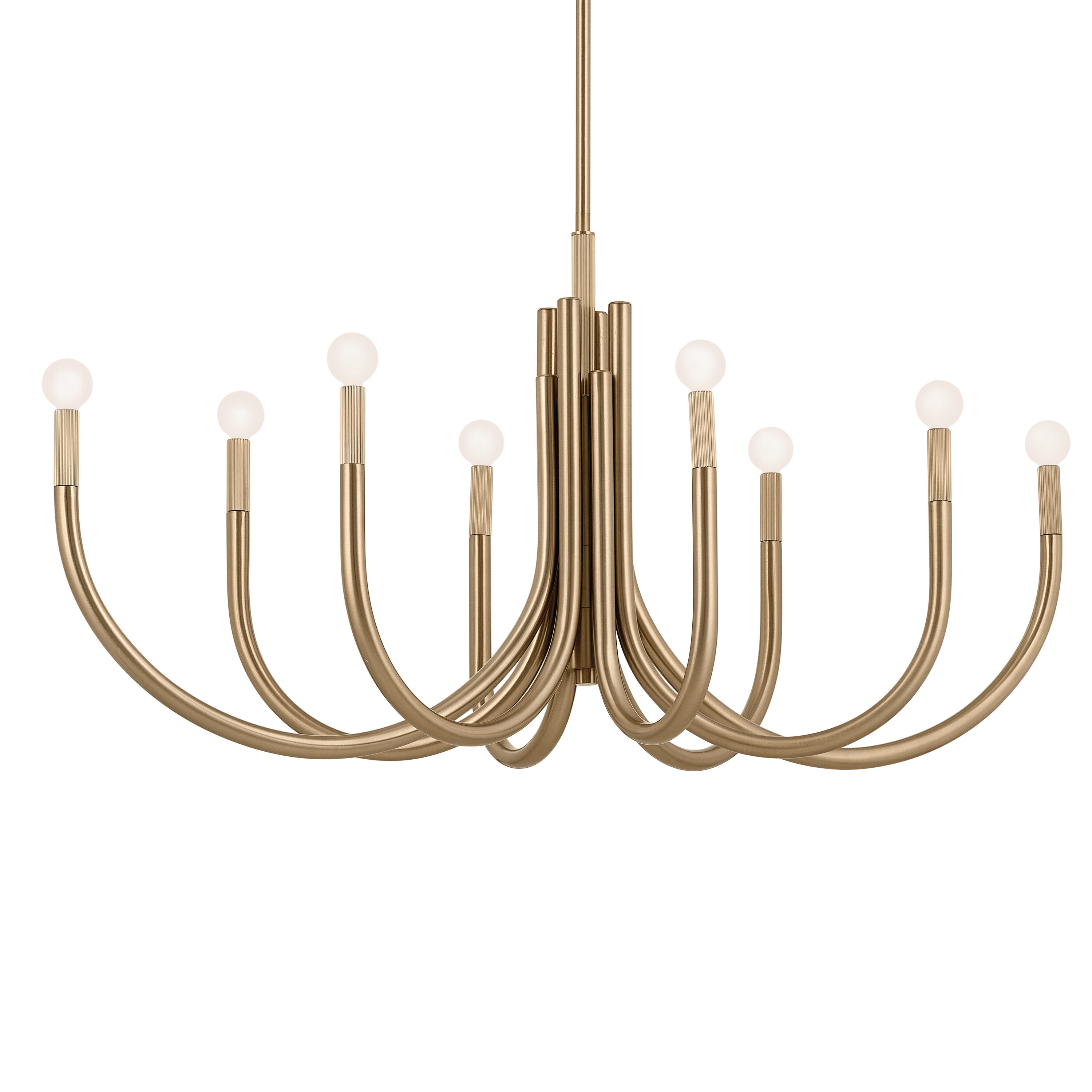Champagne Bronze 8-Light Oval Candle Chandelier