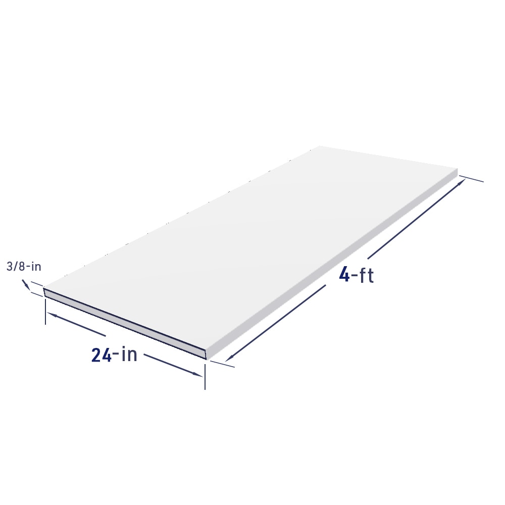 Royal Building Products 3/8-in x 24-in x 4-ft Reversible (Smooth/Wood ...