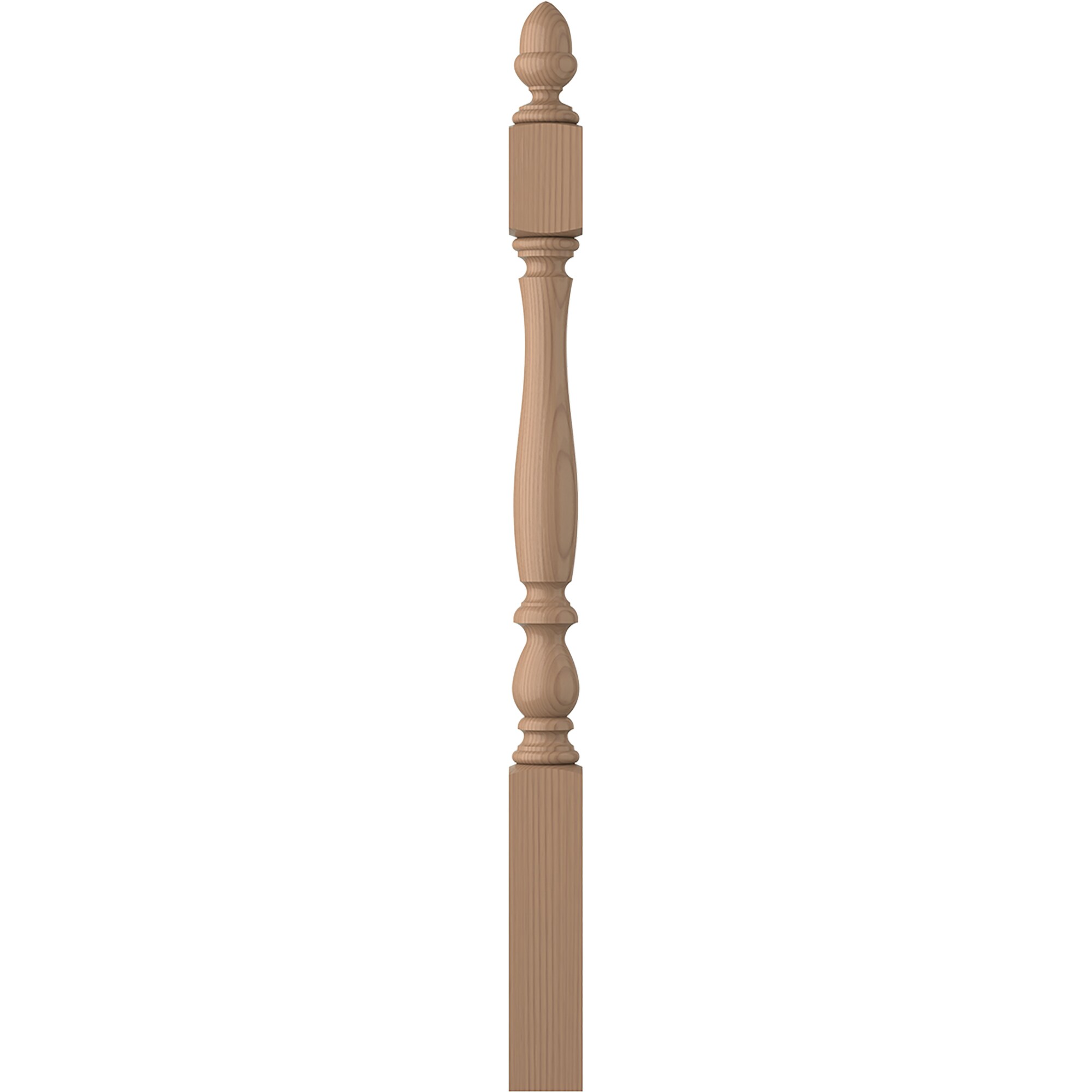 L.J. Smith Stair Systems LJP-3940-P Harbor 3.25-in x 47.75-in Unfinished Poplar Starting Stair Newel Post