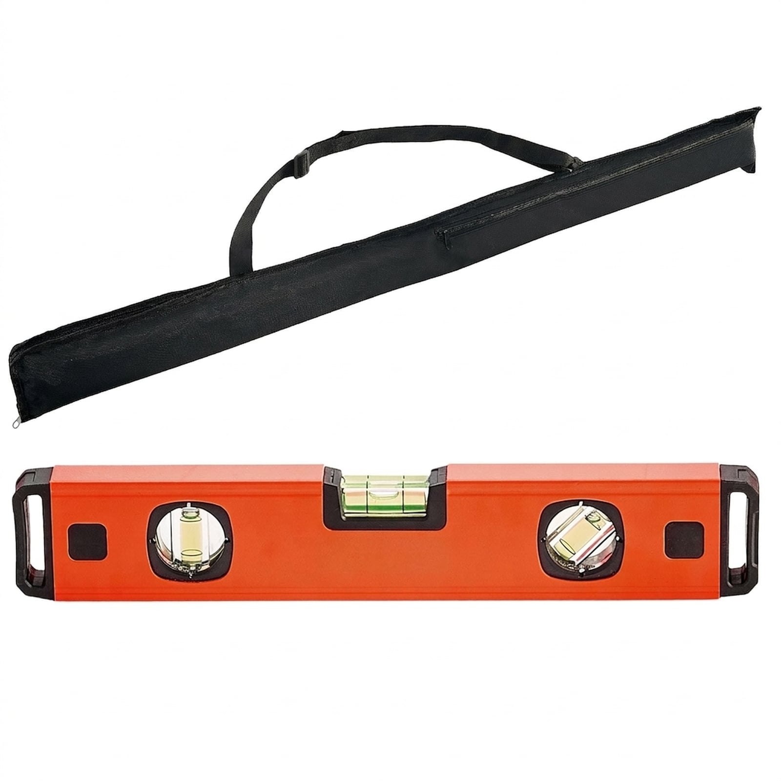 GIVIMO Torpedo Level Set 4-Piece 4-in 12-in 24-in and 40-in Magnetic Aluminum Box Beam Levels with 3 Green Vials 0.5-mm per m Accuracy and Bag