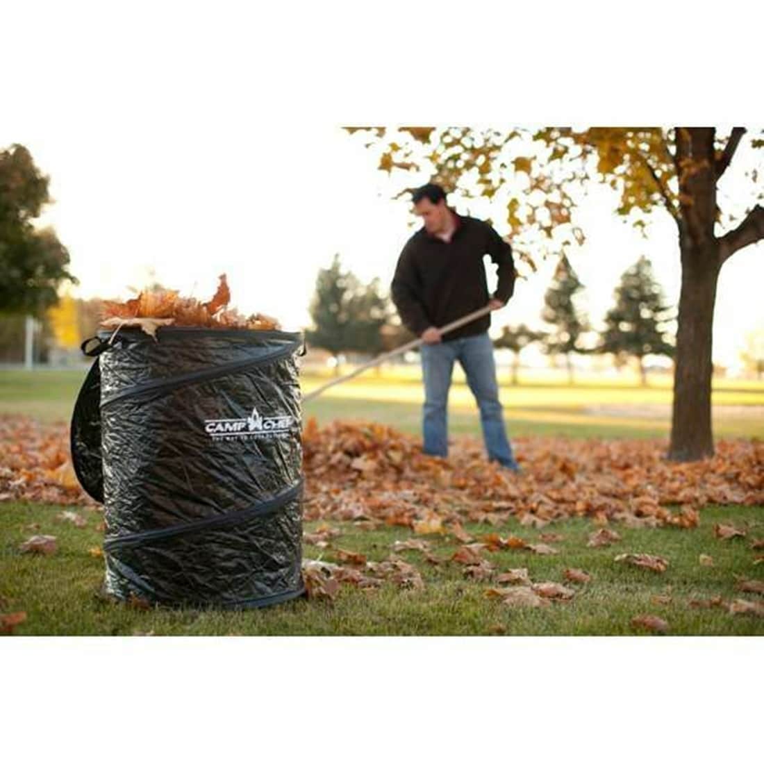 Leaf Gulp Lawn Bag Holder For 39 Gallon PLASTIC or 33 Gallon compostable  BIO-BAGS Leaf Bags. Stabs in the ground for Hands-Free Bagging. Made in USA