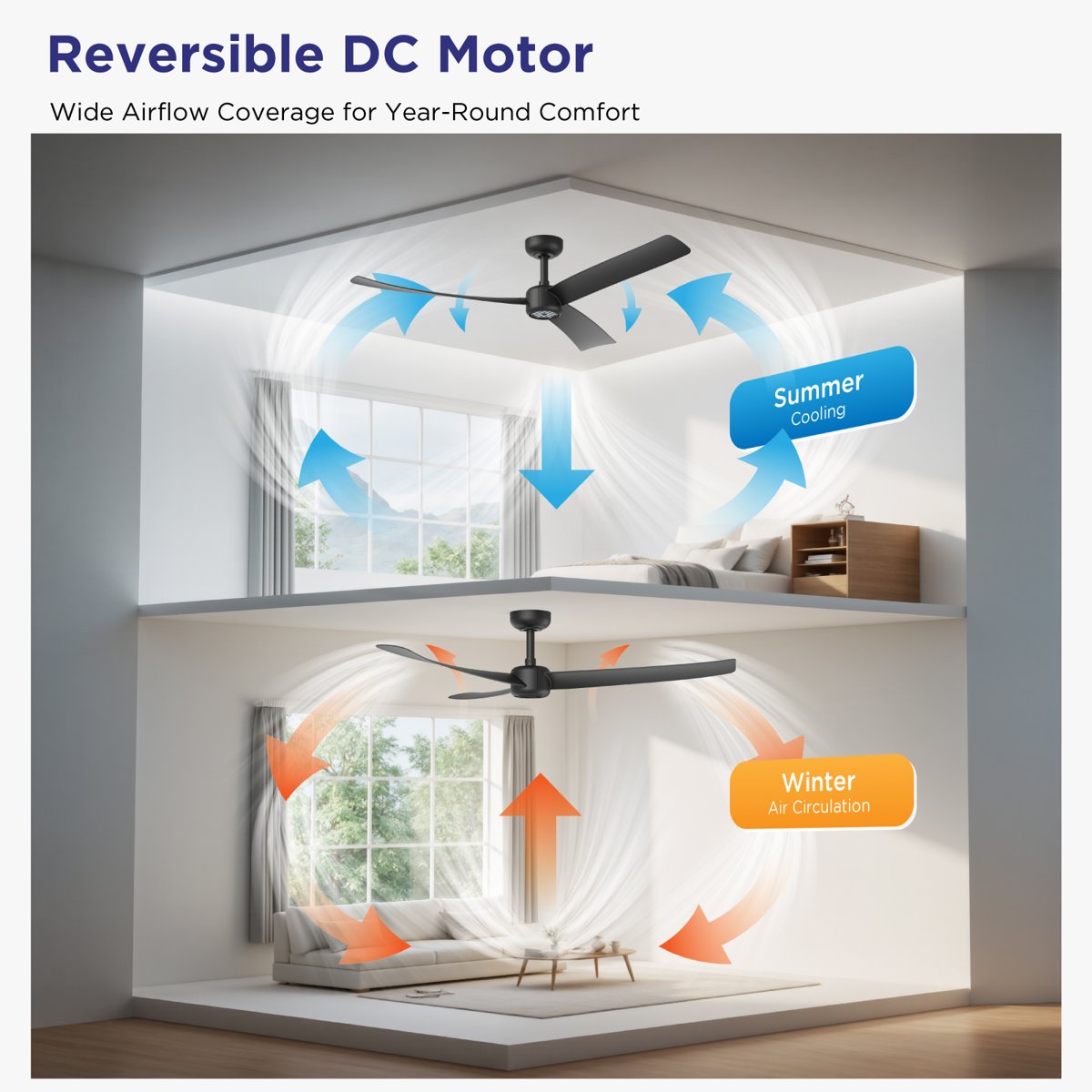 TALOYA TLY52-BK-3D-3I Ceiling-Fans - View #4