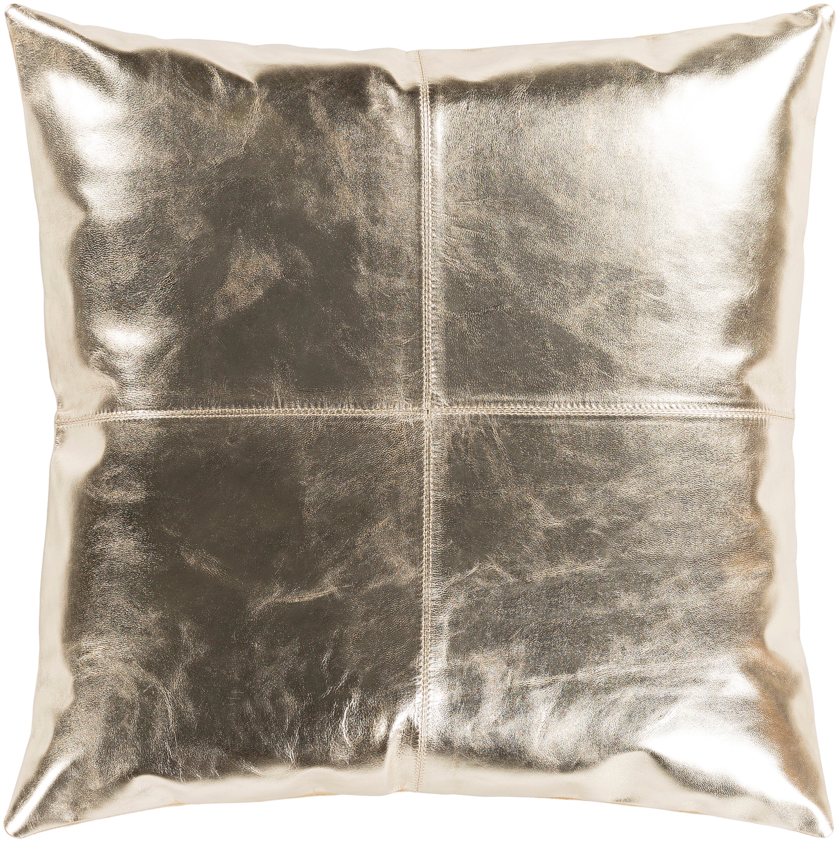 Surya RTZ001-1818D Ritz 18-in x 18-in Champagne Square Indoor Decorative Pillow