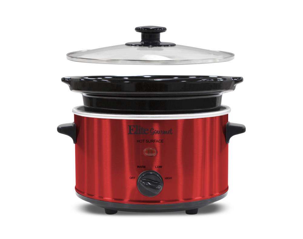 Best Buy: Elite Gourmet 2Qt. Oval Slow Cooker Red MST-275XR