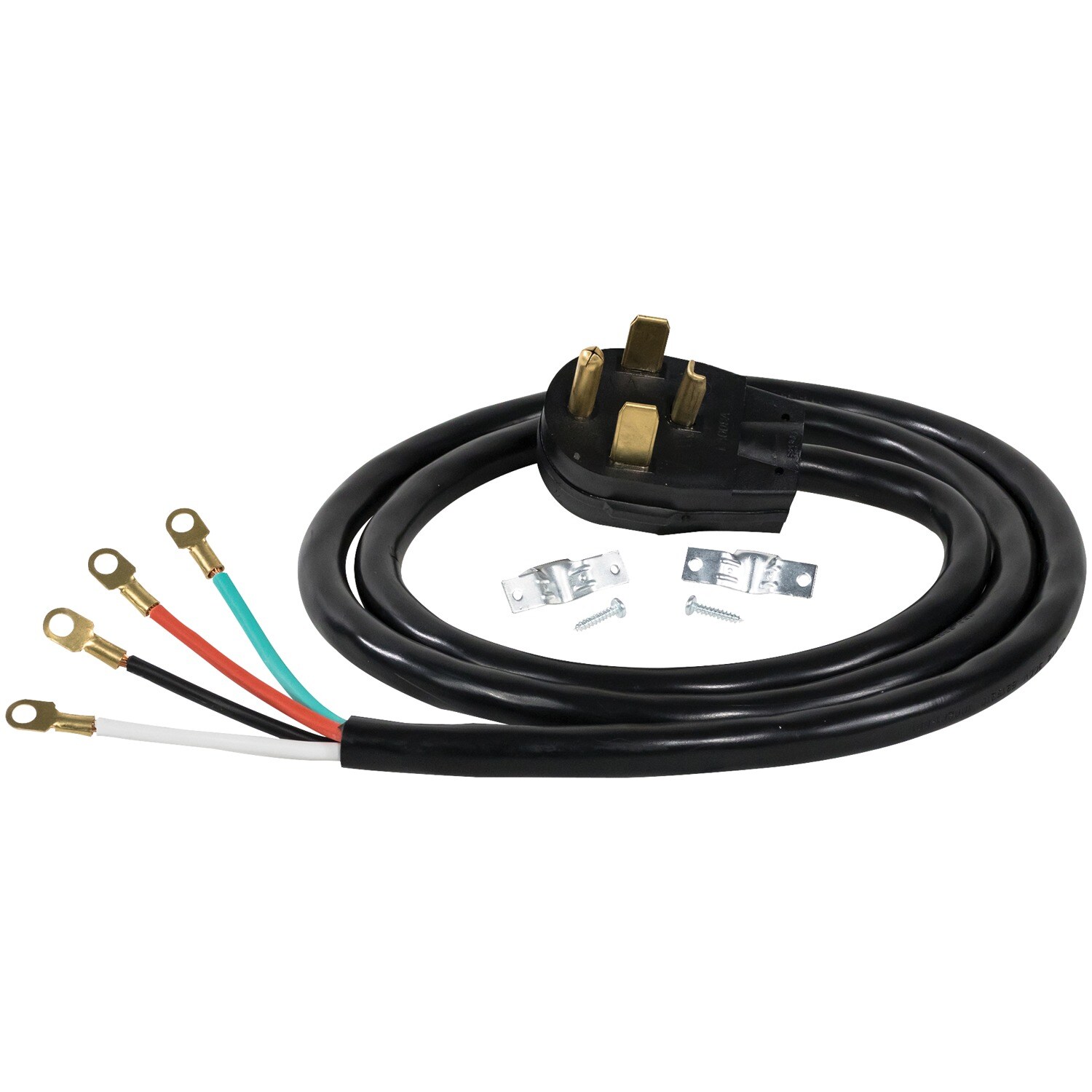 Certified Appliance Accessories 6-ft 30-Amp 4-Prong Black Dryer Appliance Power Cord