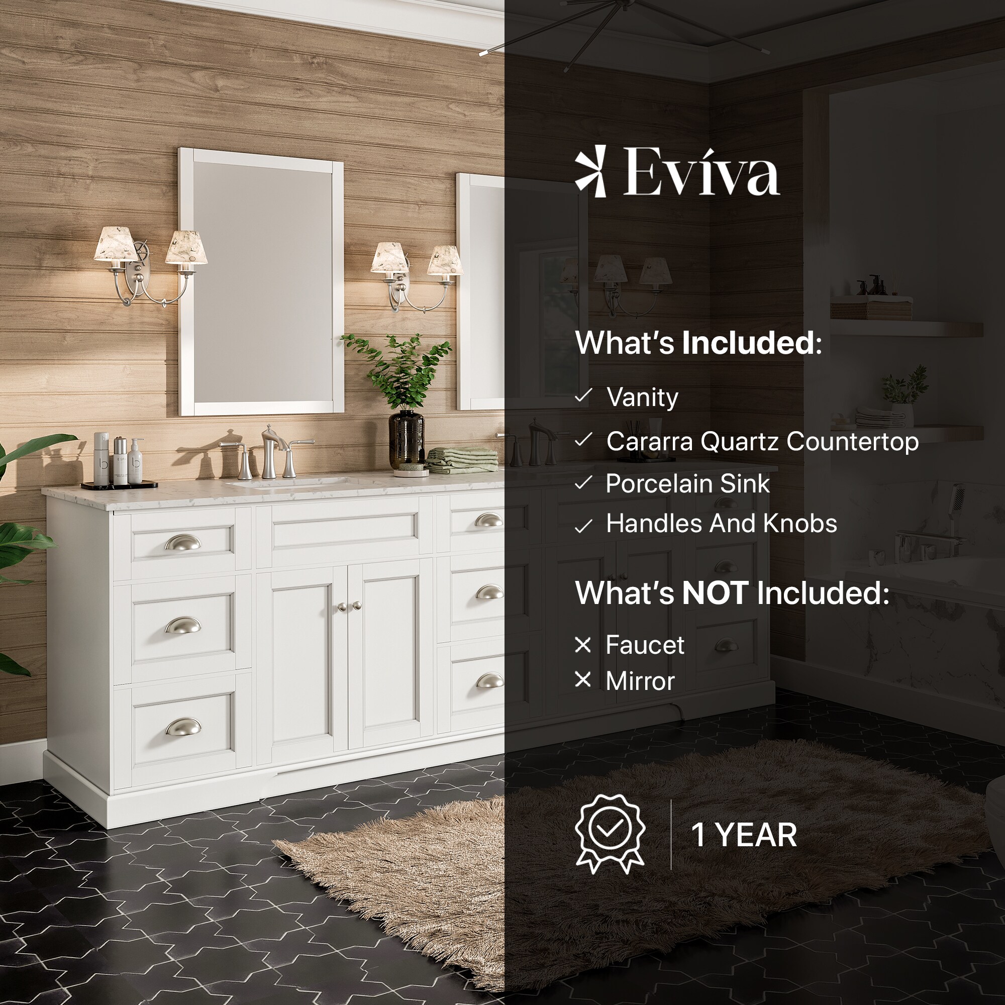 Eviva EVVN666-96WH Bath-Vanity-Combo - View #7