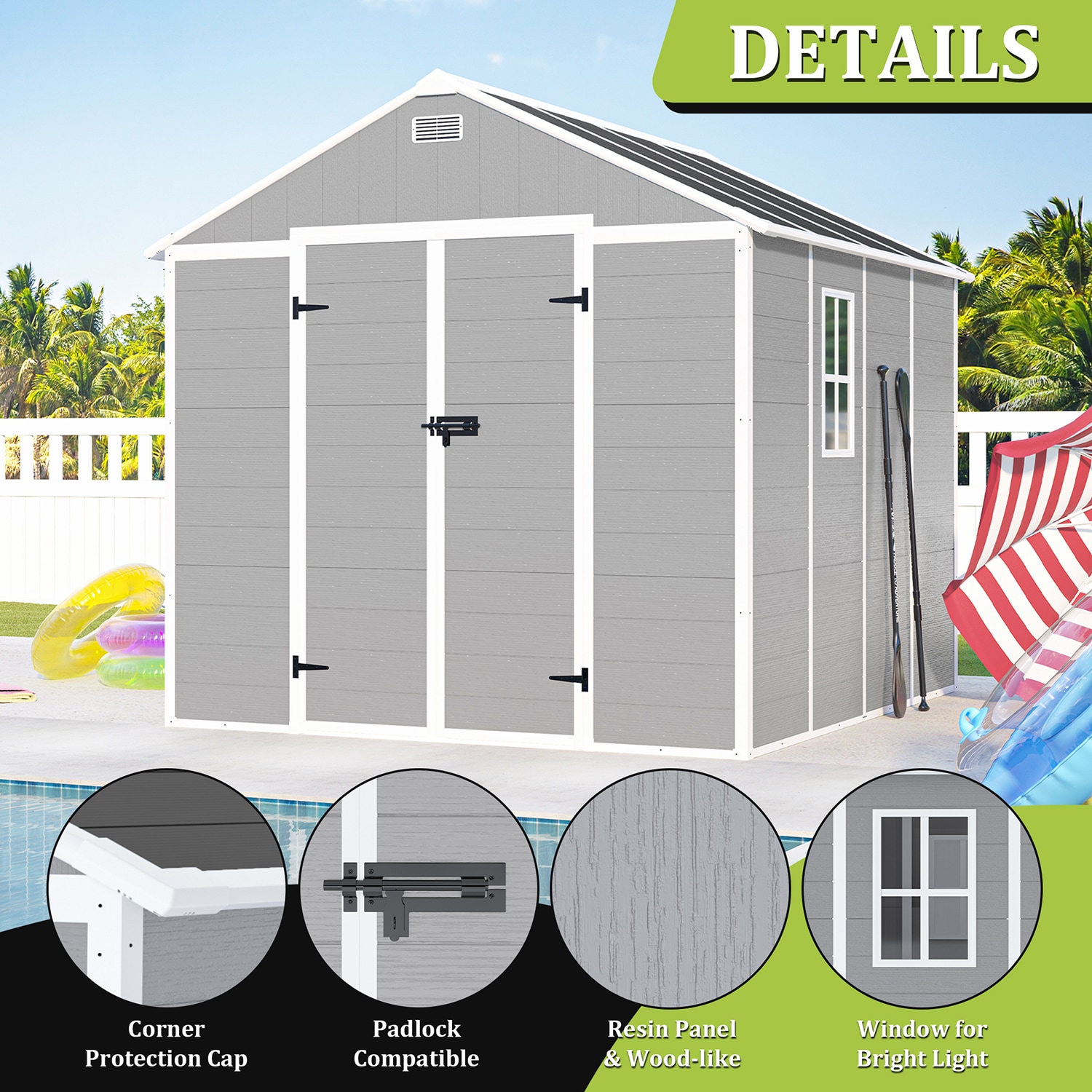 GZMR GZ-CA00013 Vinyl-Resin-Storage-Buildings - View #5