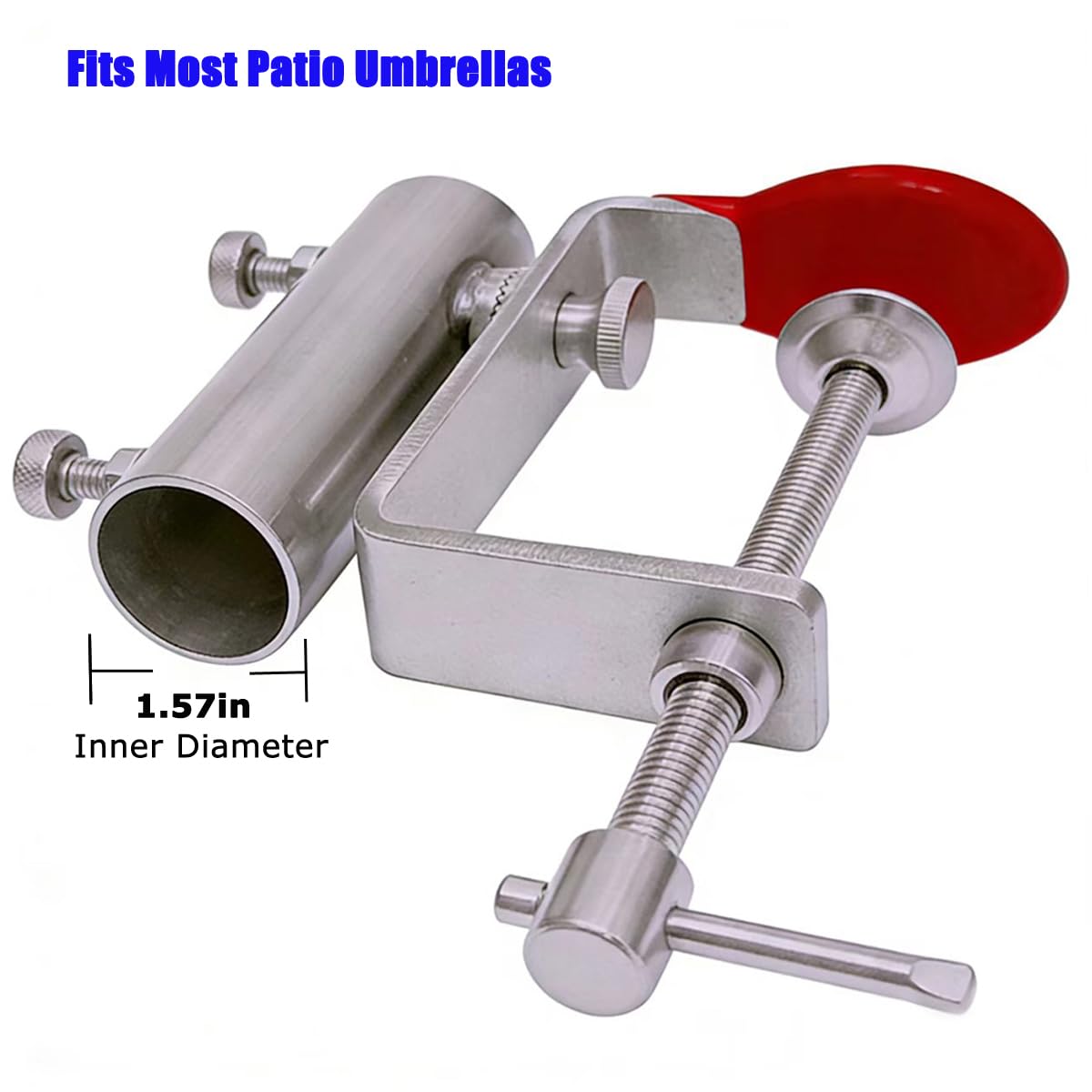 Lukvuzo Stainless Steel Patio Umbrella Clamp Adjustable Holder ...