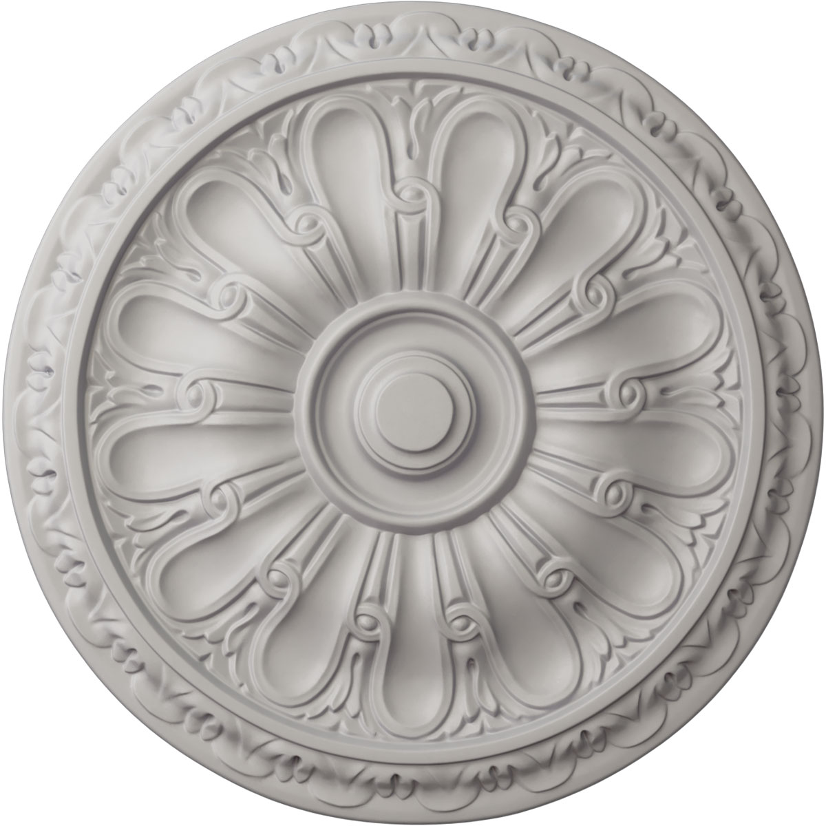 Ekena Millwork CM16KIUWF Kirke 15.75-in W x 15.75-in L Painted Ultra Pure White Polyurethane Whole Ceiling Medallion