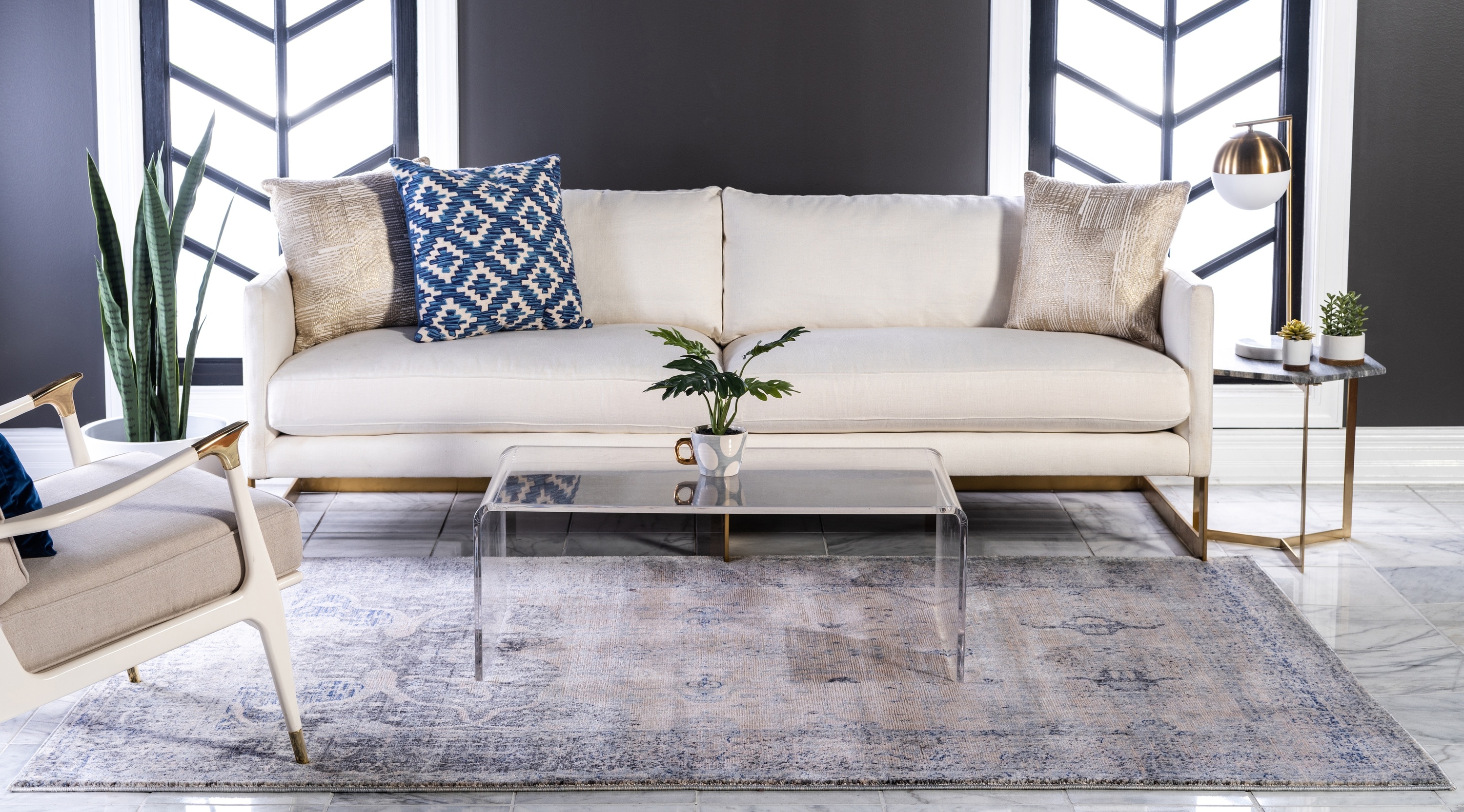 Gray Braided Synthetic Reversible 8' x 10' Area Rug