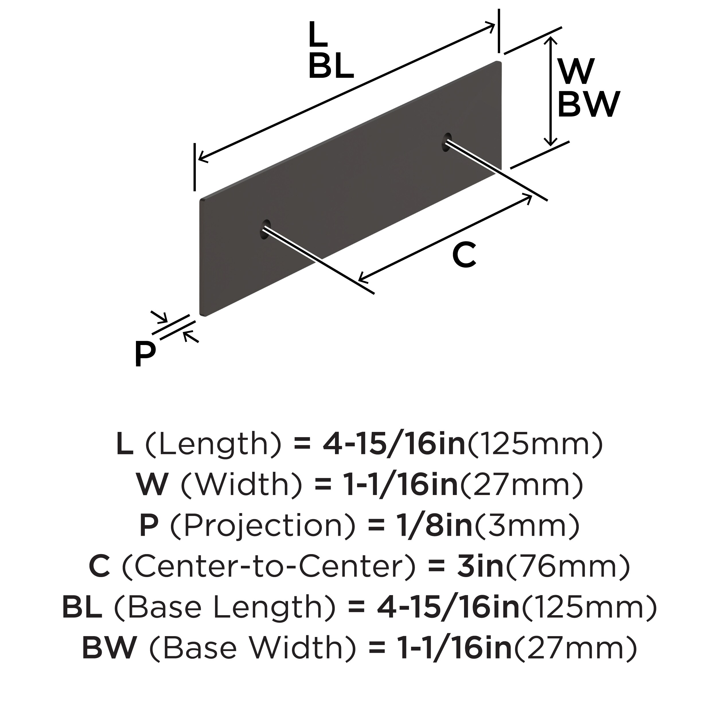 Amerock BP37587ORB Drawer-Hardware - View #3