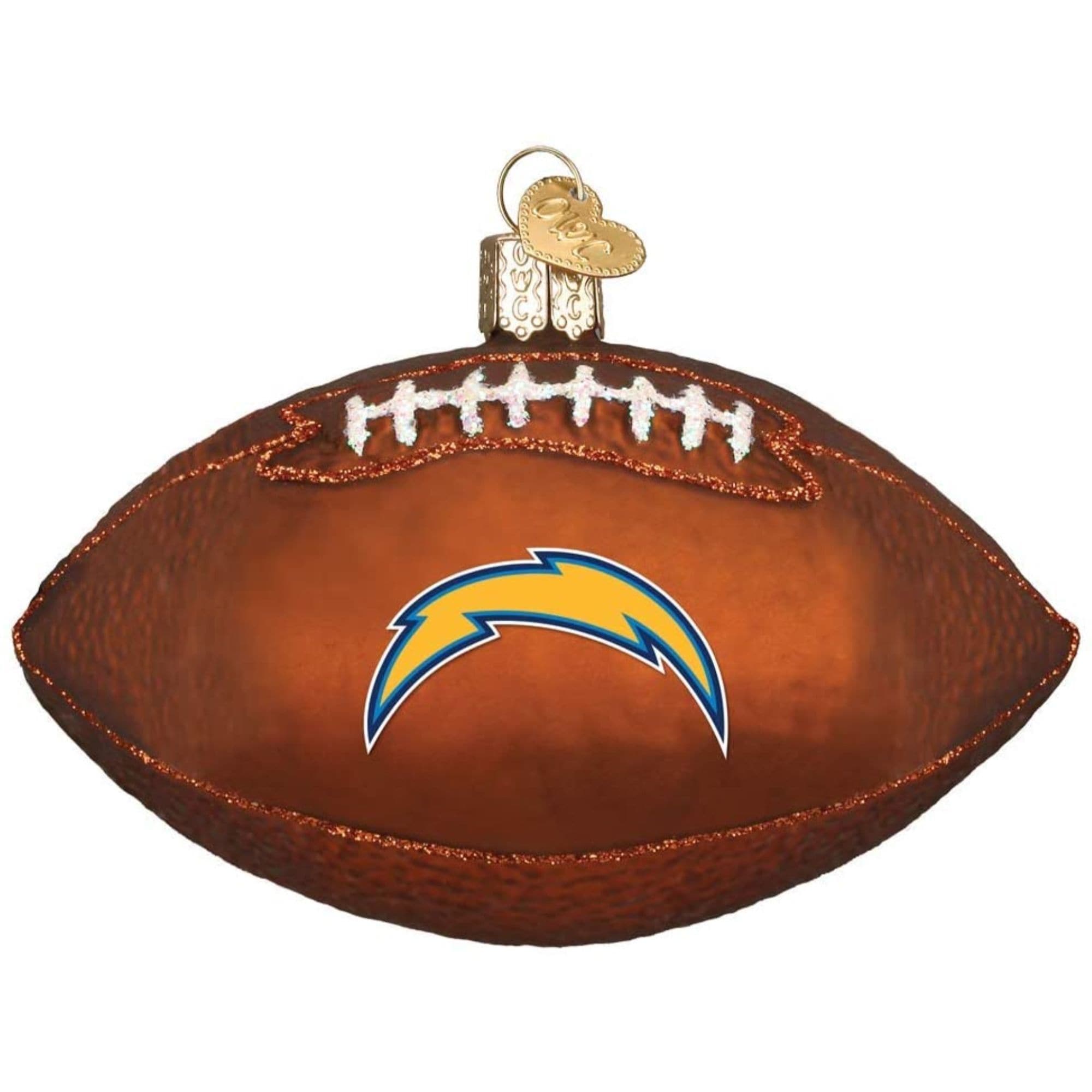 Old World Christmas 729343727008 Blown Glass Ornament for Christmas Tree - Los Angeles Chargers Football
