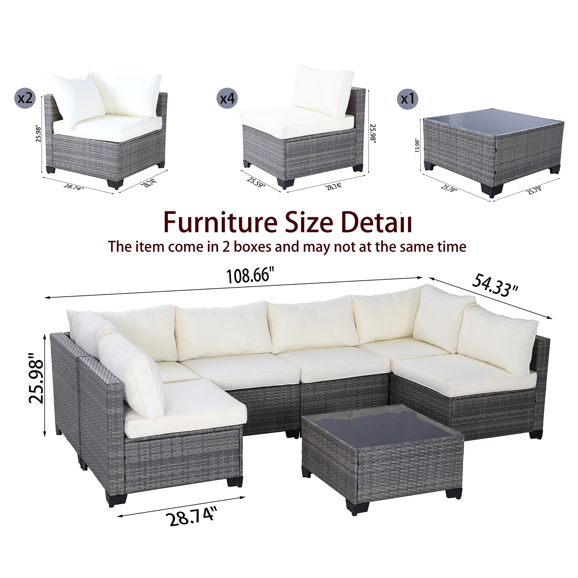 SINOFURN SYA380132BL Patio-Sofas-Daybeds - View #7