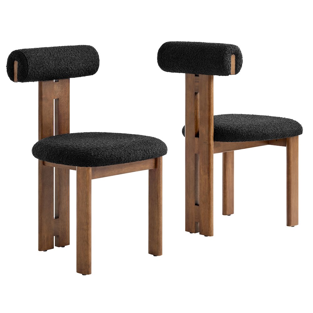 Modway BG3810946 Torian Boucle Fabric Dining Chair Set of 2