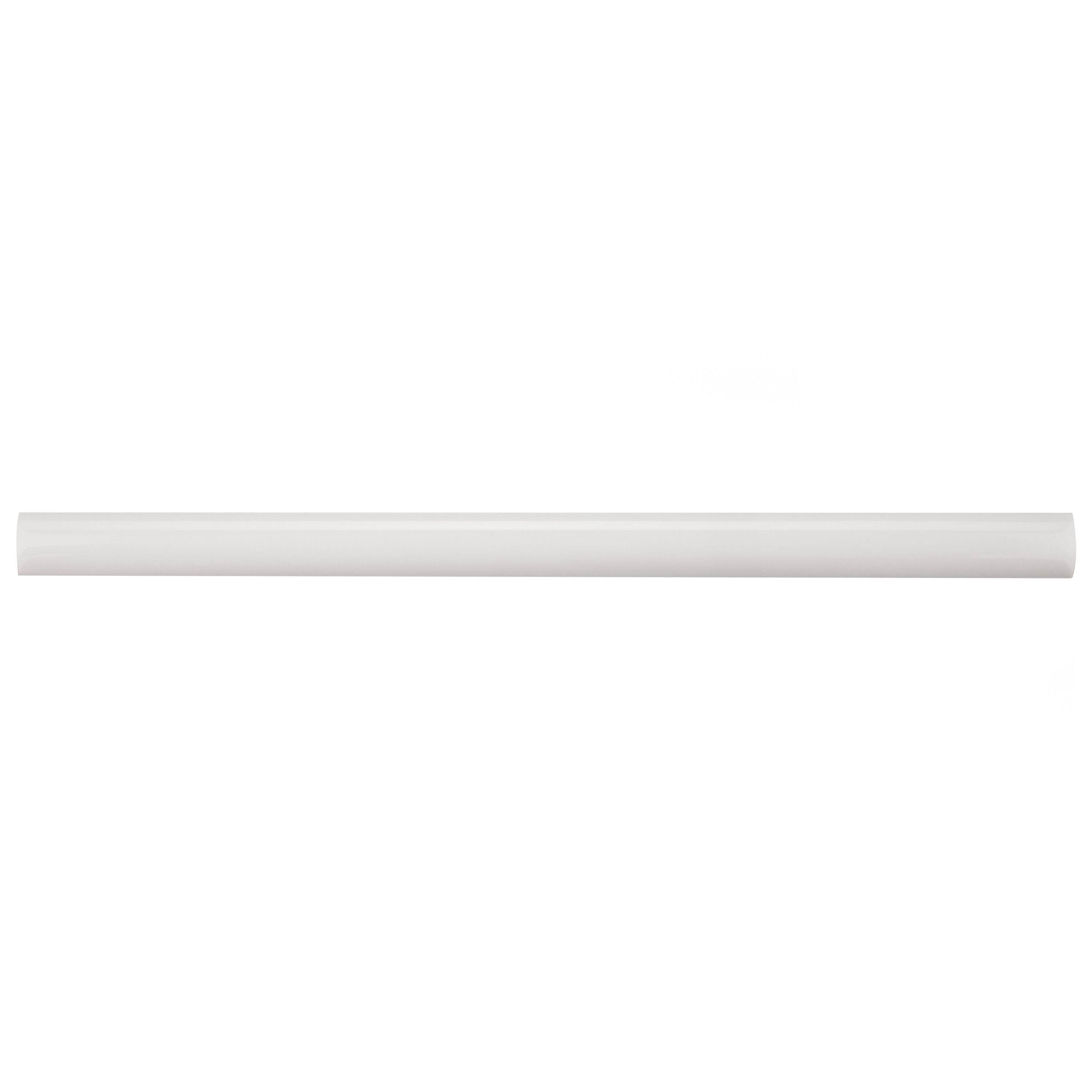 Affinity Tile WNU36CBB Chester Demi-Bullnose Bianco 1-in x 12-in Glossy Ceramic Bullnose Tile ( 0.25-sq ft / Carton ) 5 -Pack