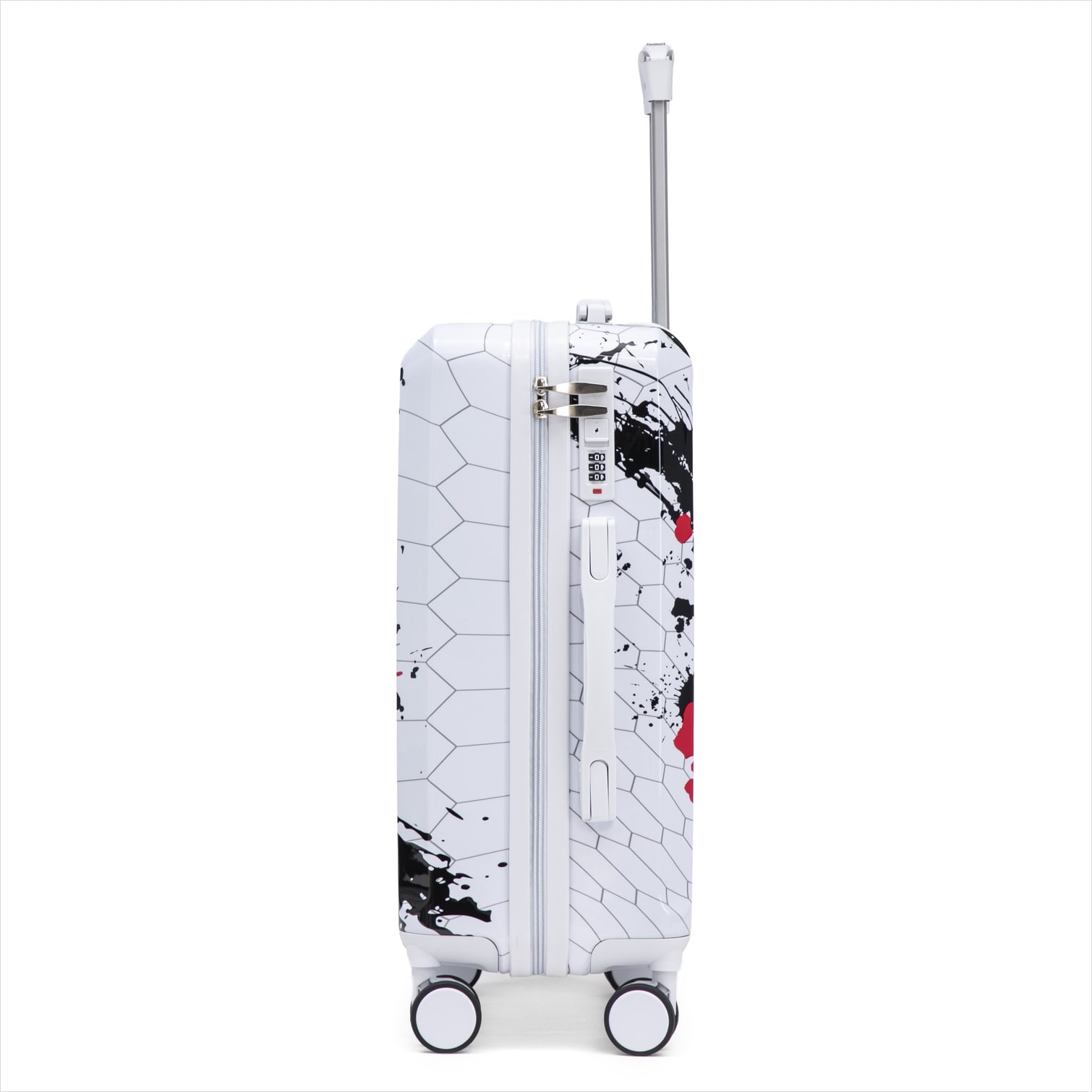 Watnature Hard Case Luggage in Black PC featuring Storage Adjustable ...