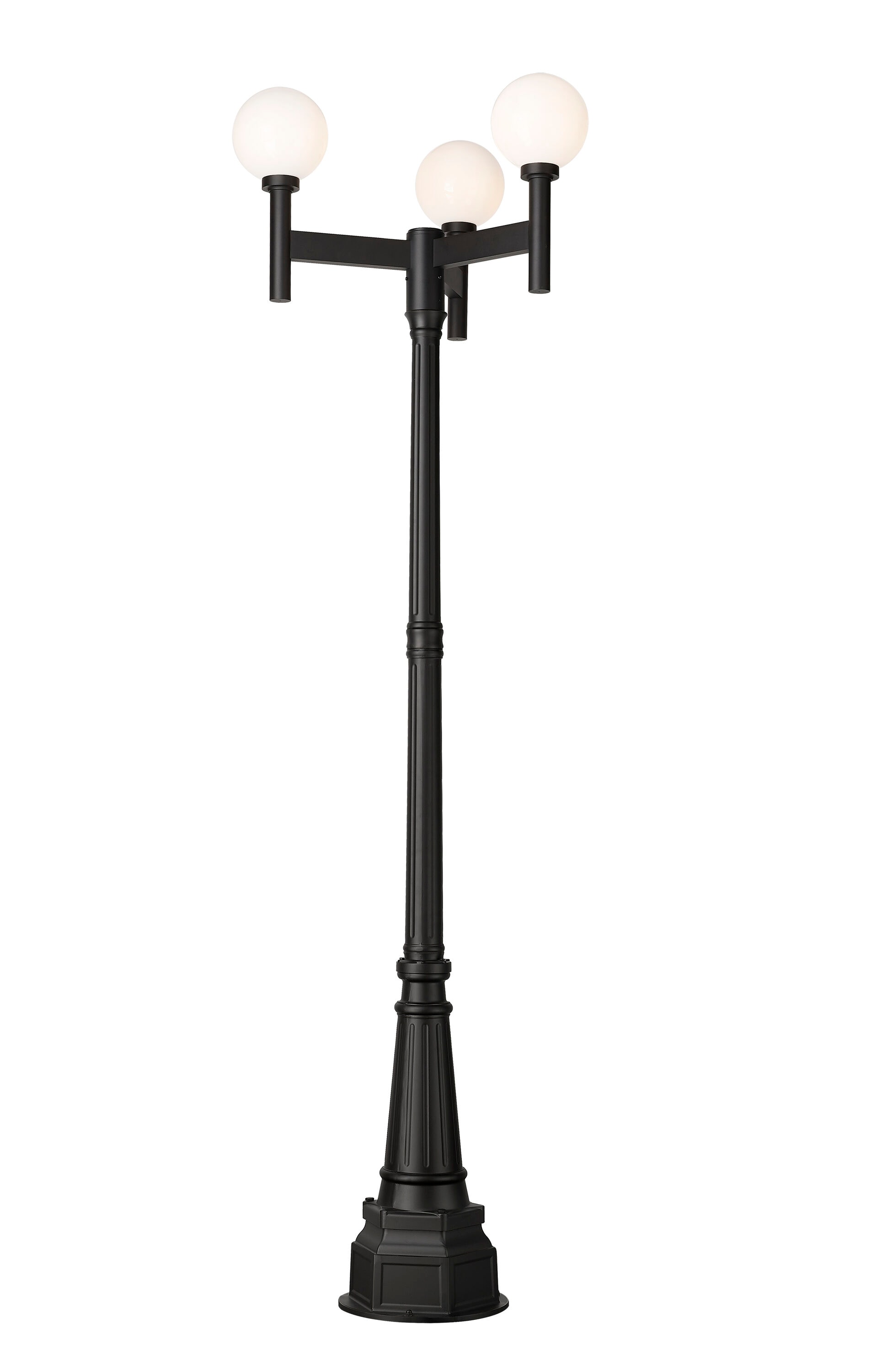 Z-Lite 597MP3-564P-BK Complete-Post-Lights - View #3