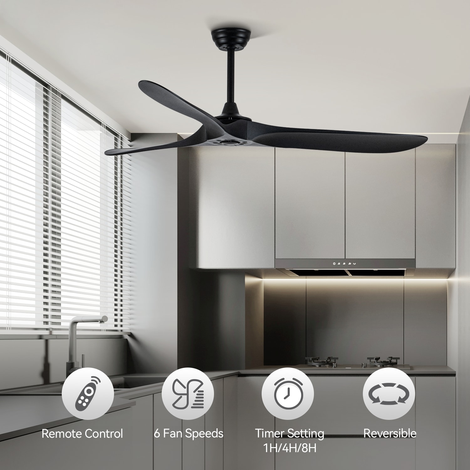 Yardreeze ZSFHXDCF16BK0407 Ceiling-Fans - View #2