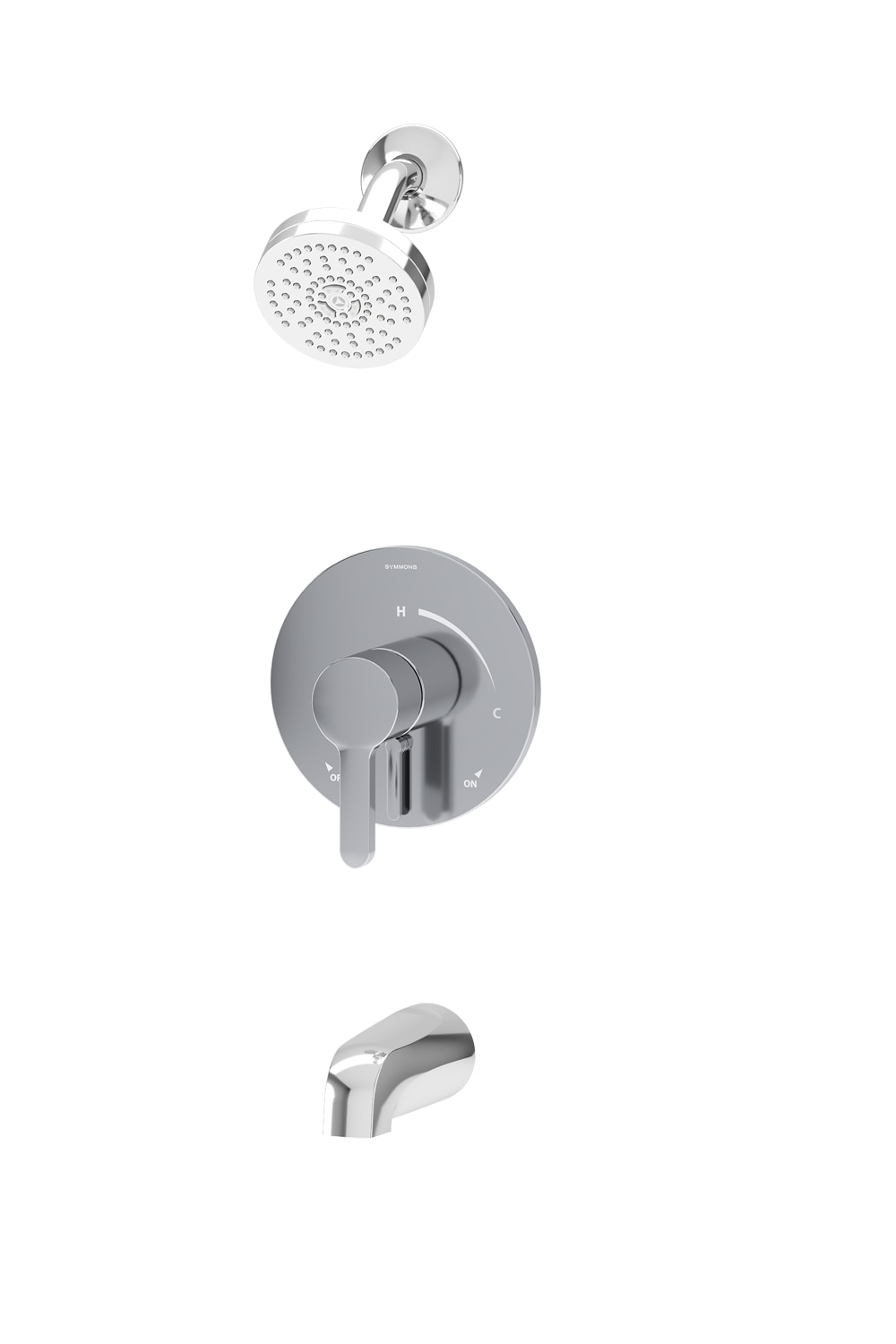 Symmons S339215TRM Solarity Polished Chrome 1-handle Single function 3.94-in Round Bathtub and shower Faucet (Valve Not Included)