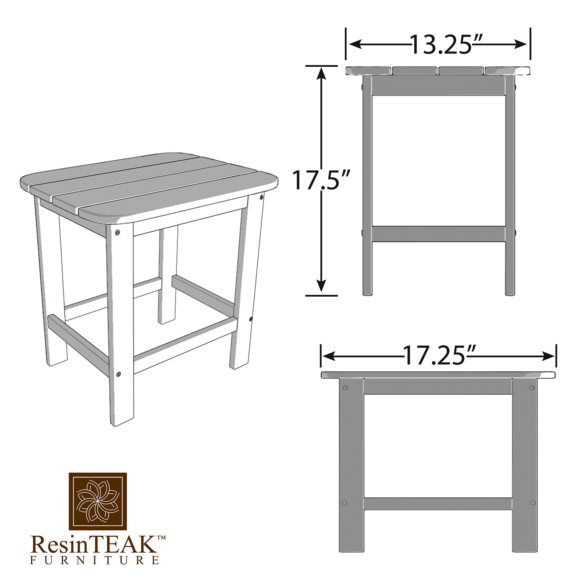 ResinTeak RSTK-TBL-RED Patio-Tables - View #4