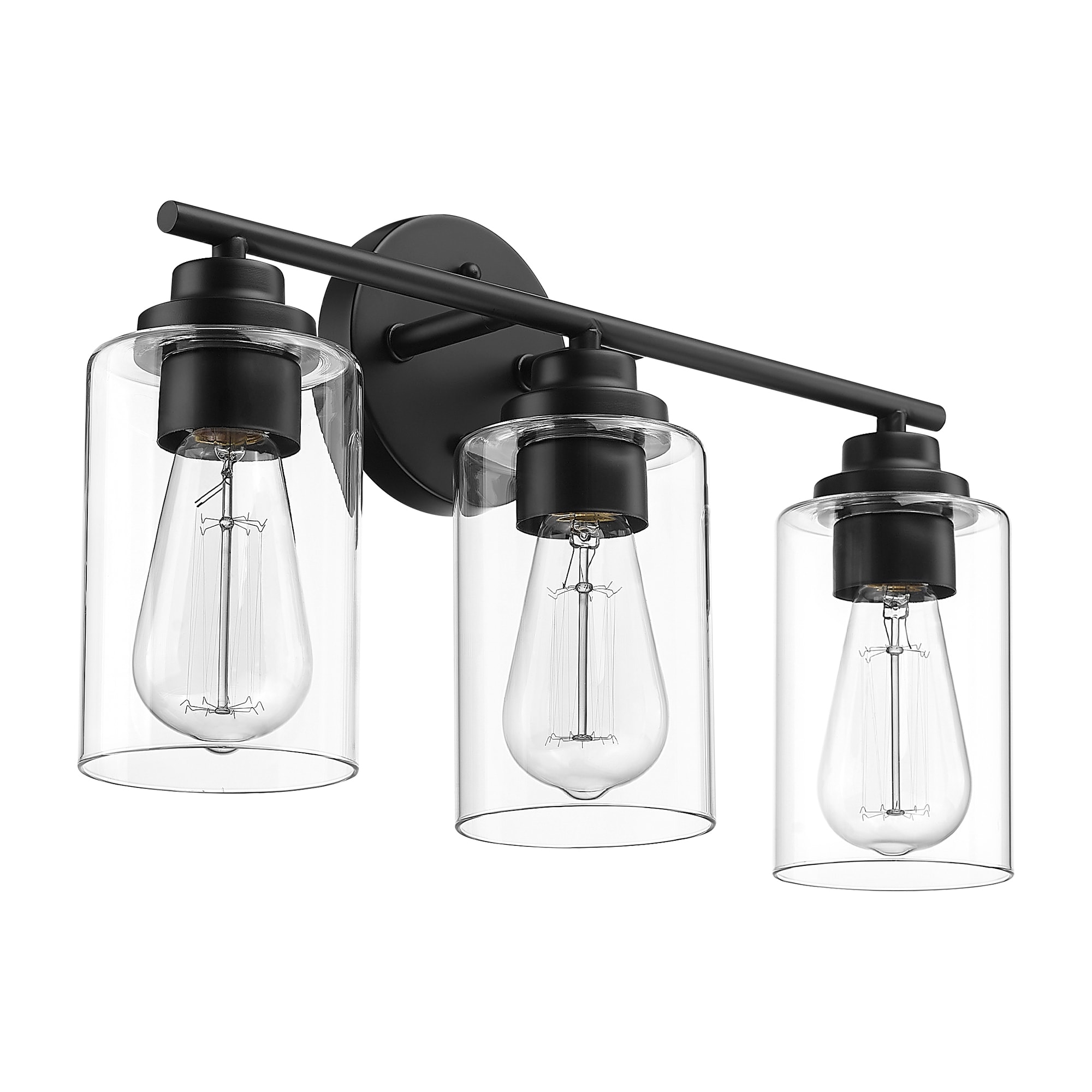 LTMATE LS1133-VLBK JAZAVA 18-in 3 -Light Black Modern/contemporary Vanity light