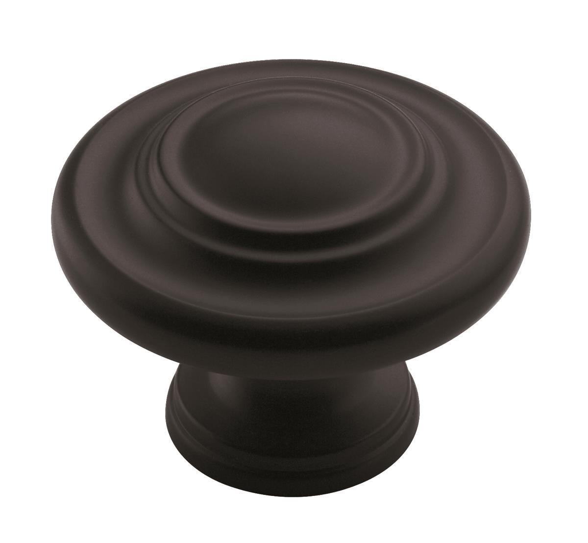 Amerock BP15862FB Inspirations 1-3/4-in Matte Black Round Traditional Cabinet Knob