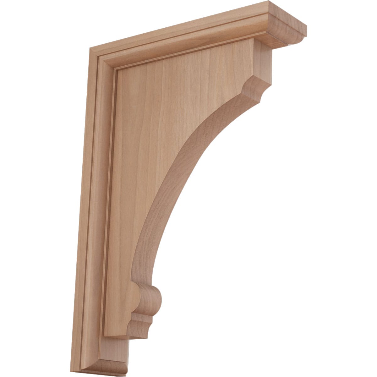 Ekena Millwork BKTW02X08X12TMCH Thompson 2-1/2-in x 8-in x 12-in Cherry Brown Wood Standard bracket