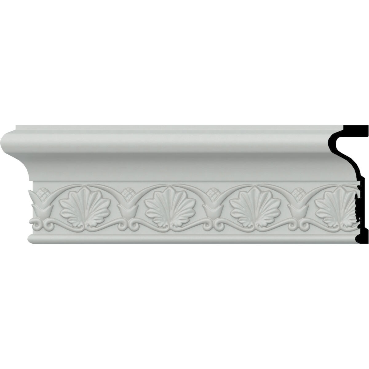 Ekena Millwork CHA04X01EY-CASE-2 Emily 1-3/8-in x 4-in x 7-ft 10-1/2-in Primed Polyurethane Chair Rail Moulding 2 -Pack