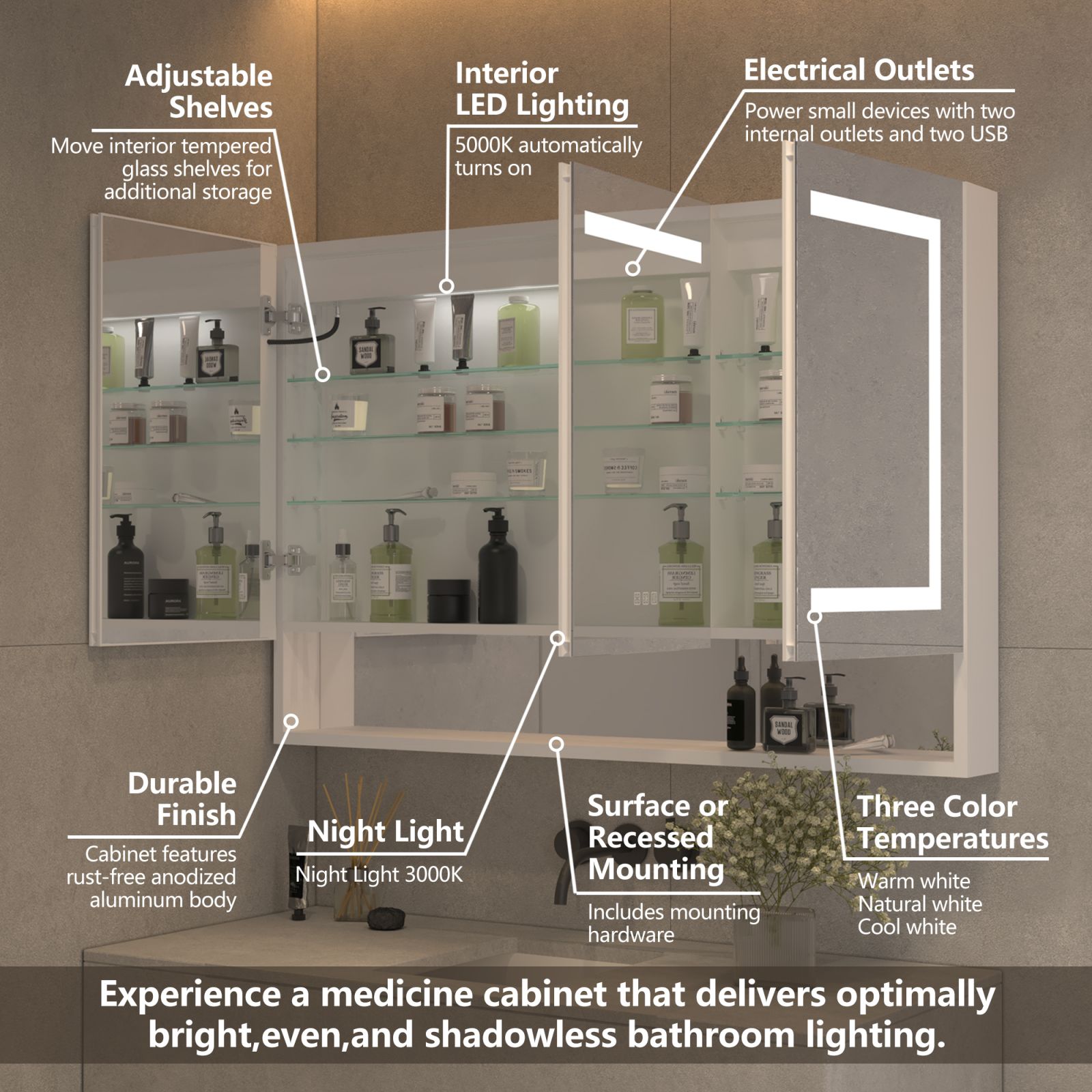 AAZJ JDEX-MC4832V5FX Bathroom-Medicine-Cabinets - View #4