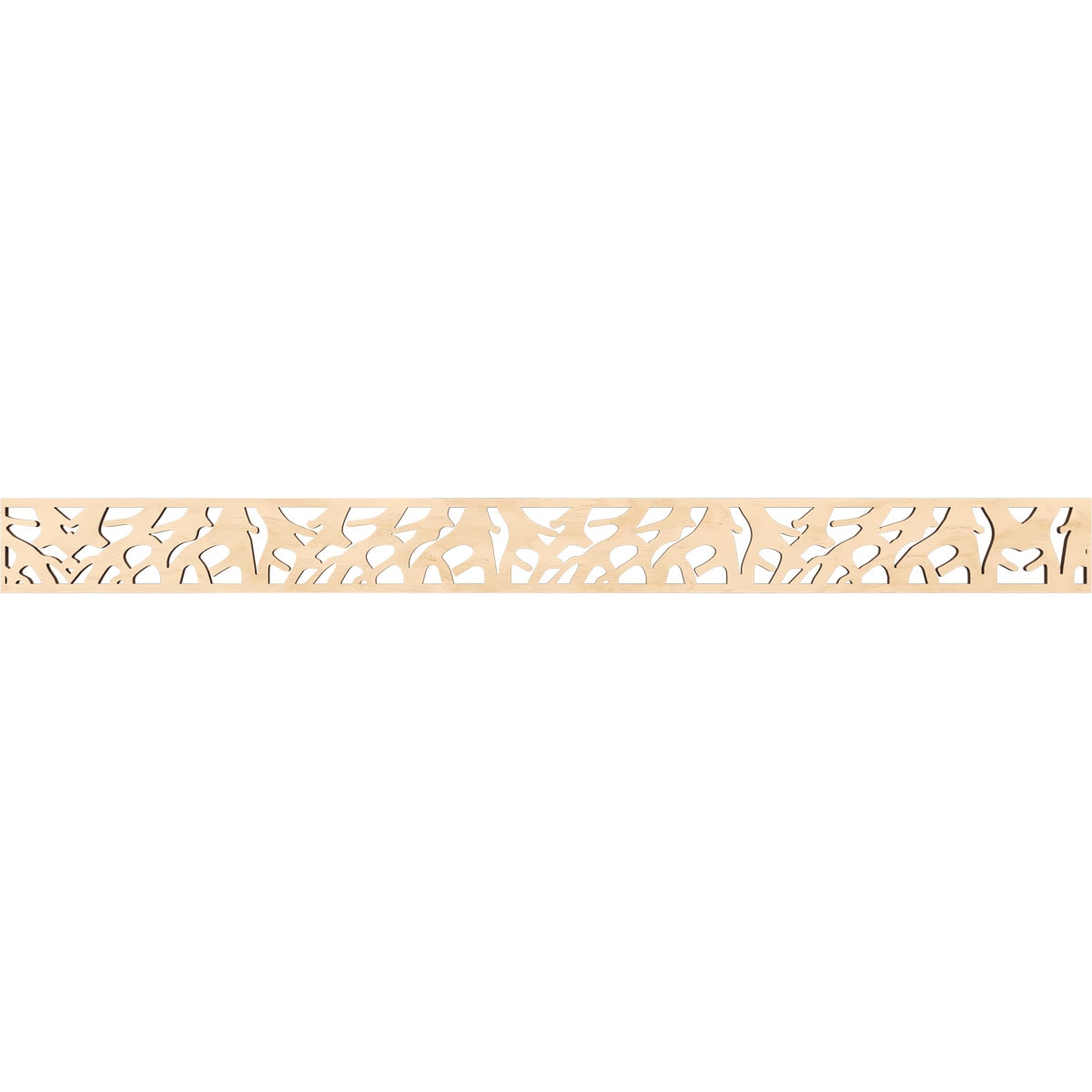 Ekena Millwork MLDB04X46MATBI Manton Fretwork Flat Trim 4-in x 3.87-ft Birch Brown Unfinished 2156007 Pierced Wall Panel Moulding