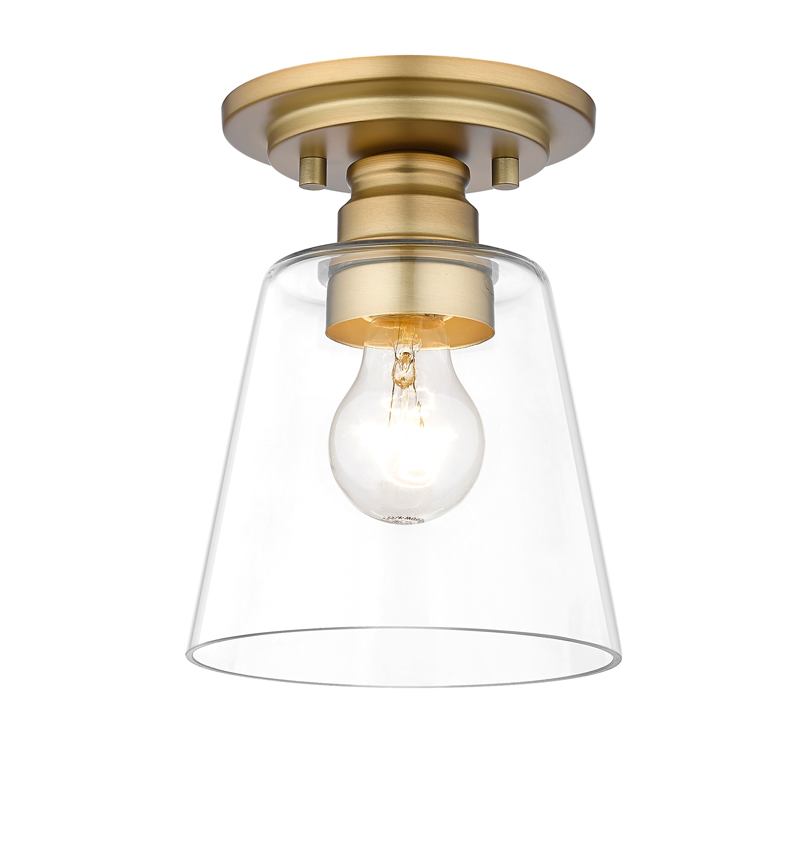Z-Lite 428F1-OBR Annora 1 -Light 7-in Polished Brass Flush Mount Light