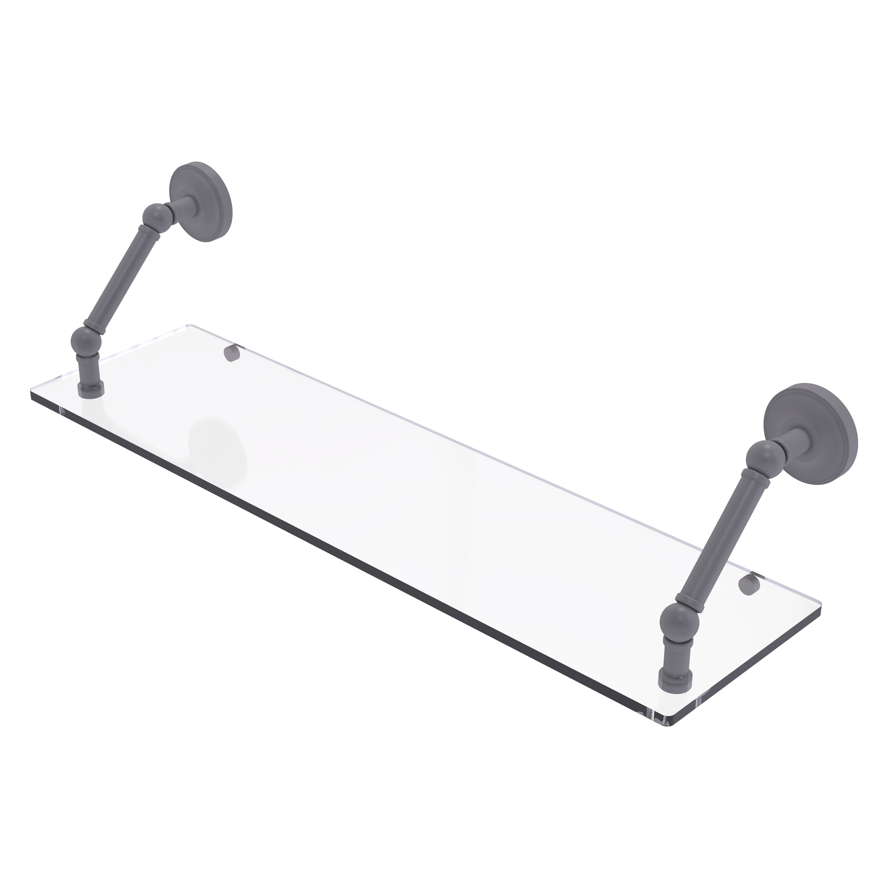 Allied Brass PR-1-30-GYM Prestige Regal Matte Gray Wall mount Bathroom Shelf ( 30-in x 8-in x 8-in )