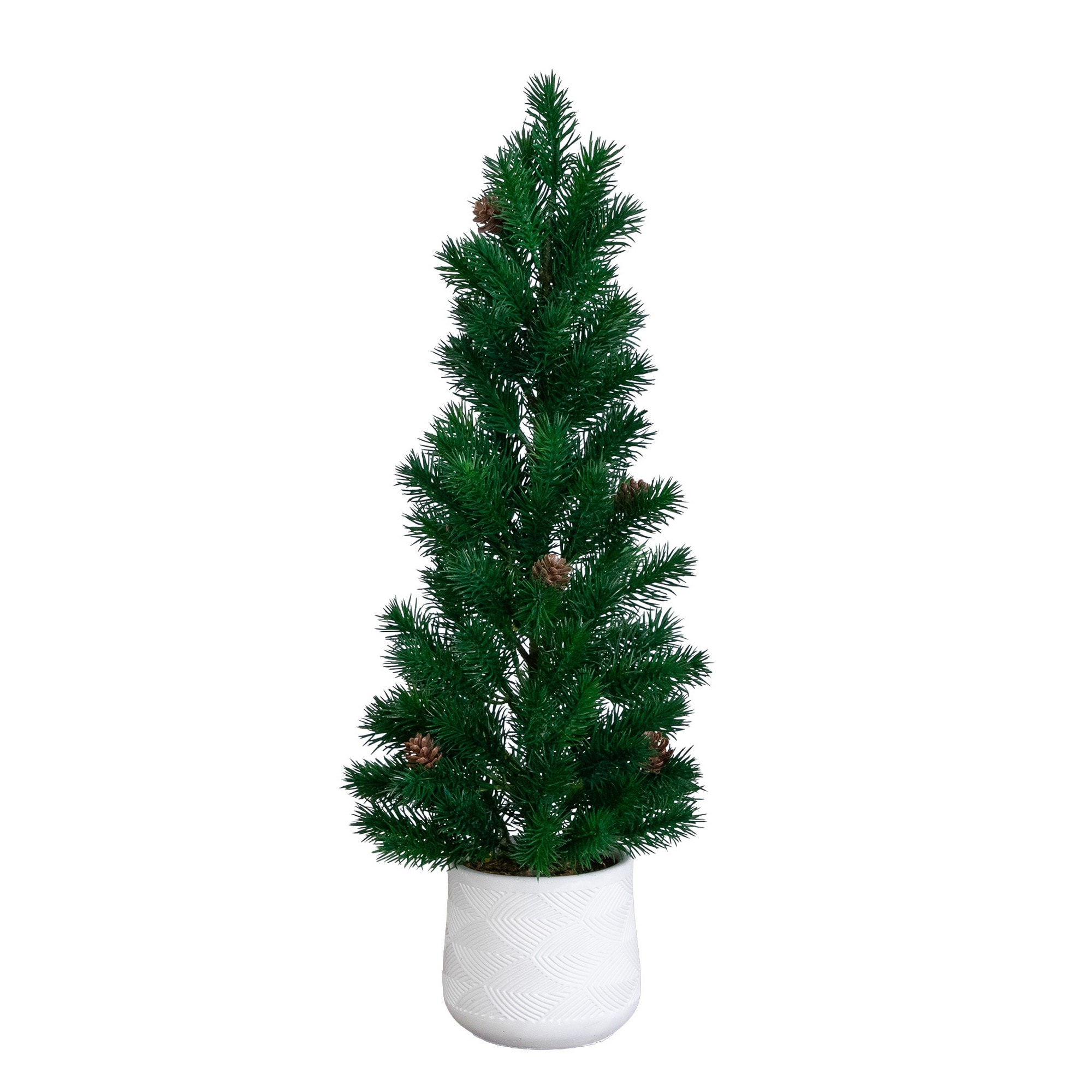 Nearly Natural - 1.7-ft Pine Artificial Christmas Tree