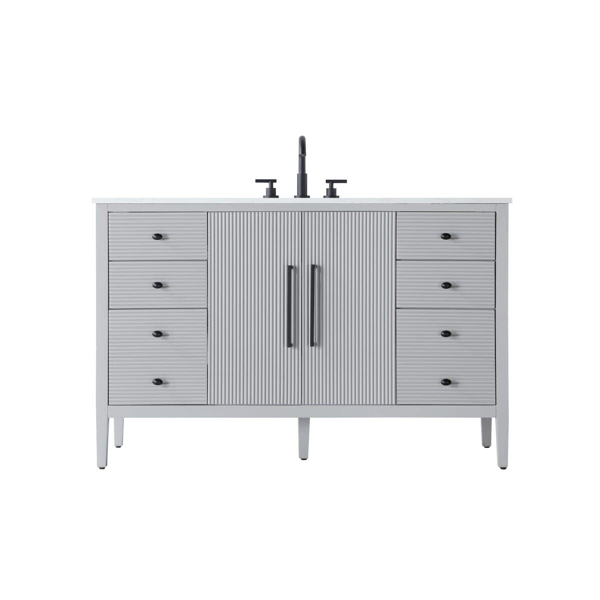 Simply Living Home Blaxton 54 inch Single Bathroom Vanity in Grey
