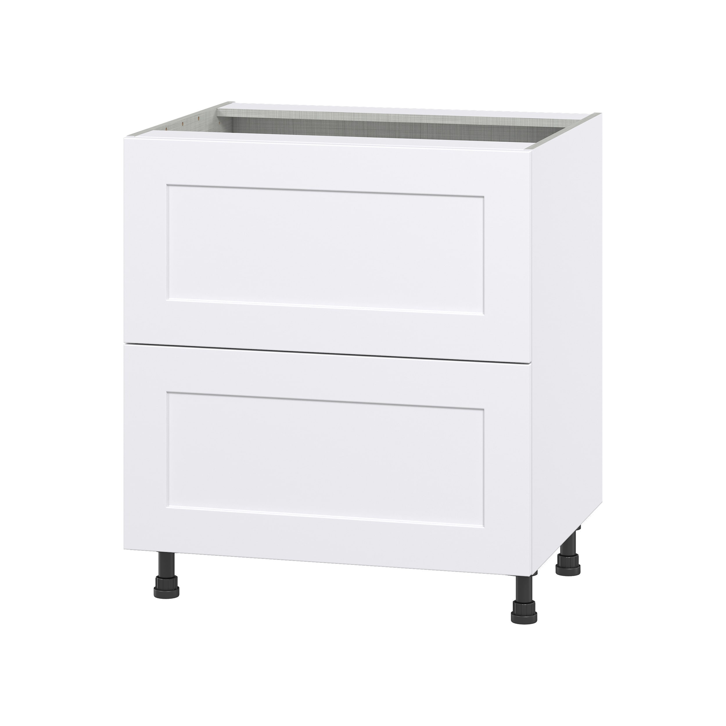 Hugo&Borg DSB2D30-JO Jolie 30-in W x 34.5-in H x 25-in D Warm White 2 -Drawers Drawer Base Fully assembled Cabinet Shaker)